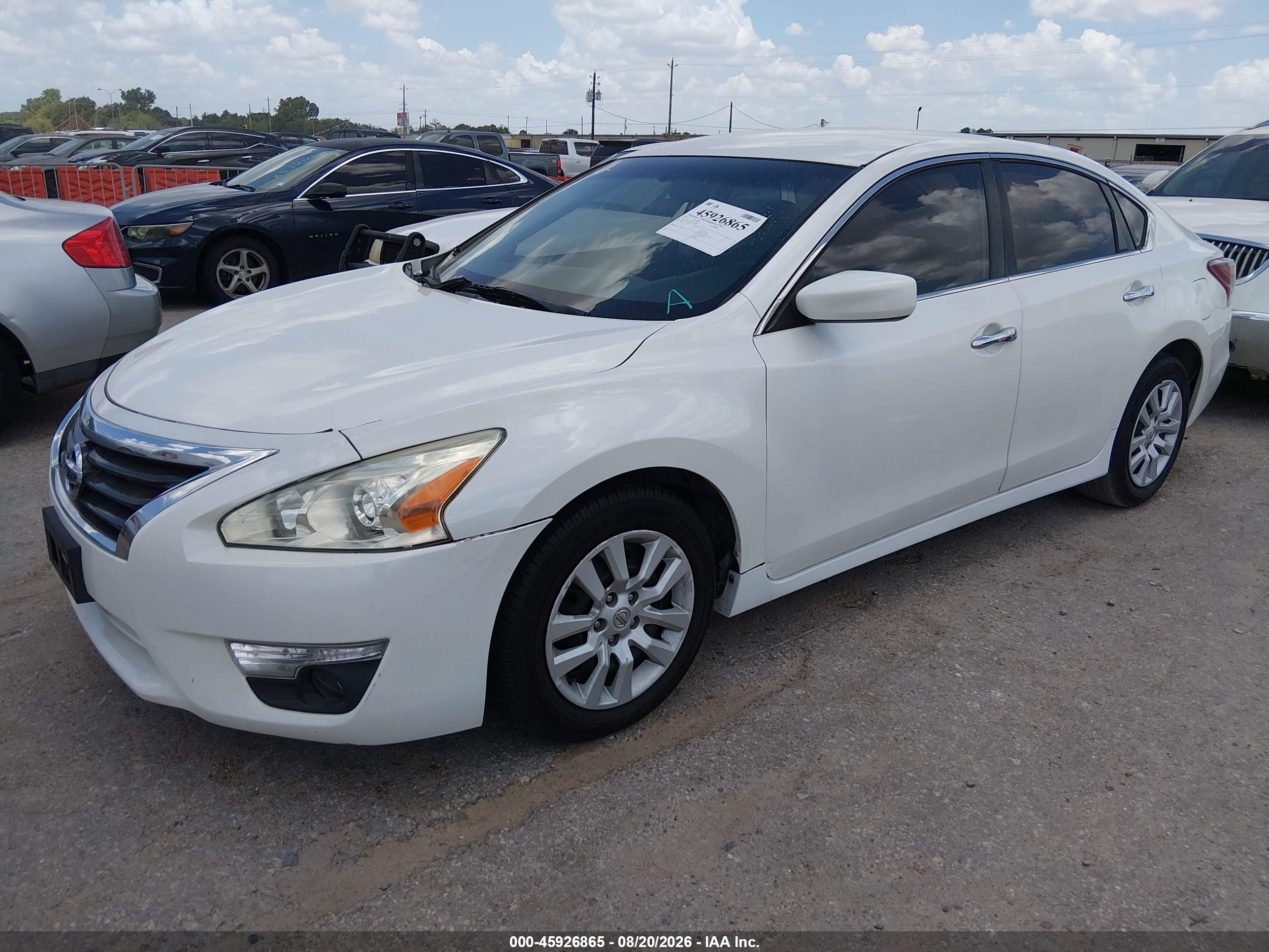 2013 Nissan Altima 2.5 S White vin: 1N4AL3AP1DC227264