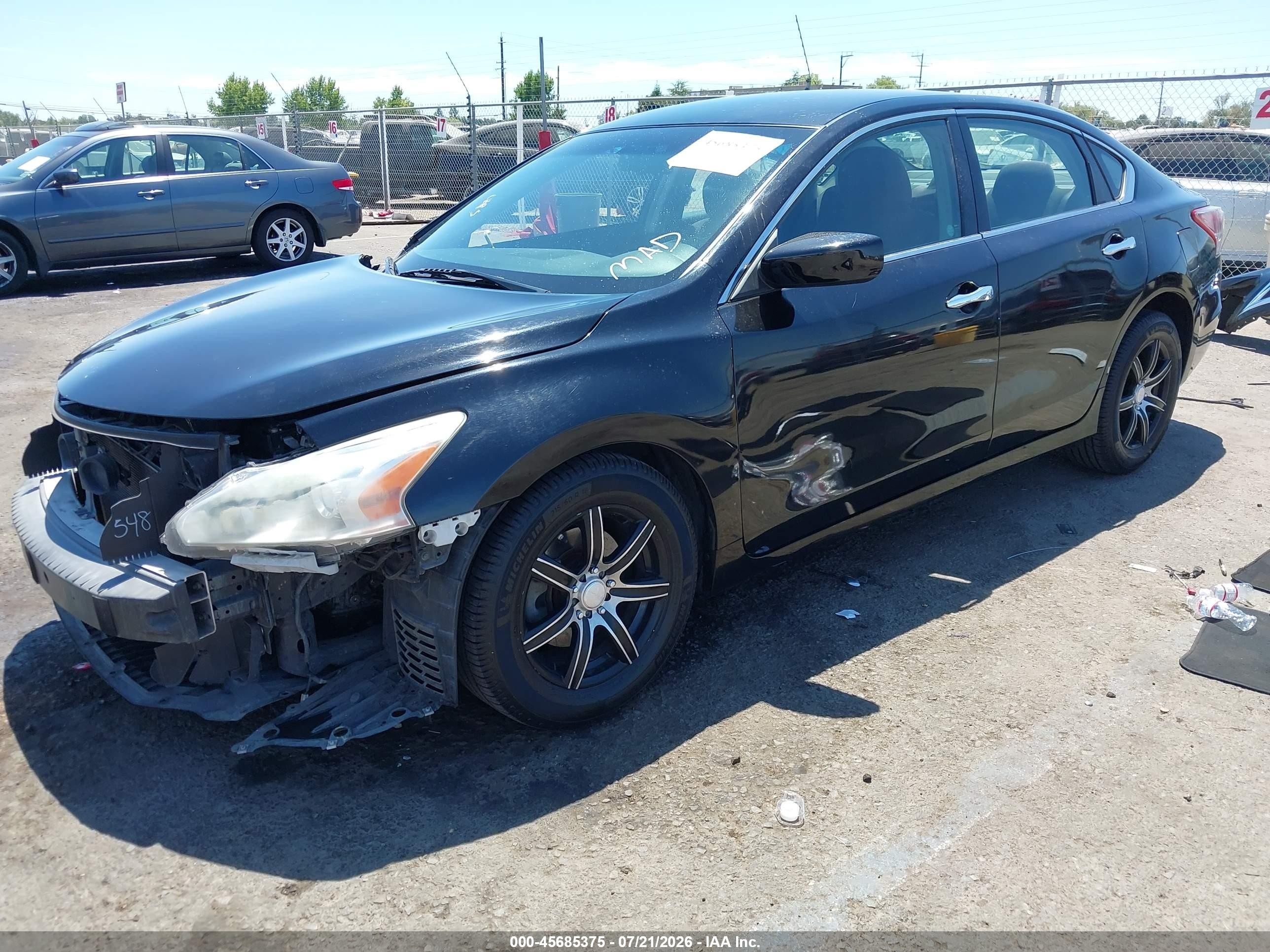 2013 Nissan Altima 2.5 S Black vin: 1N4AL3AP1DC235283
