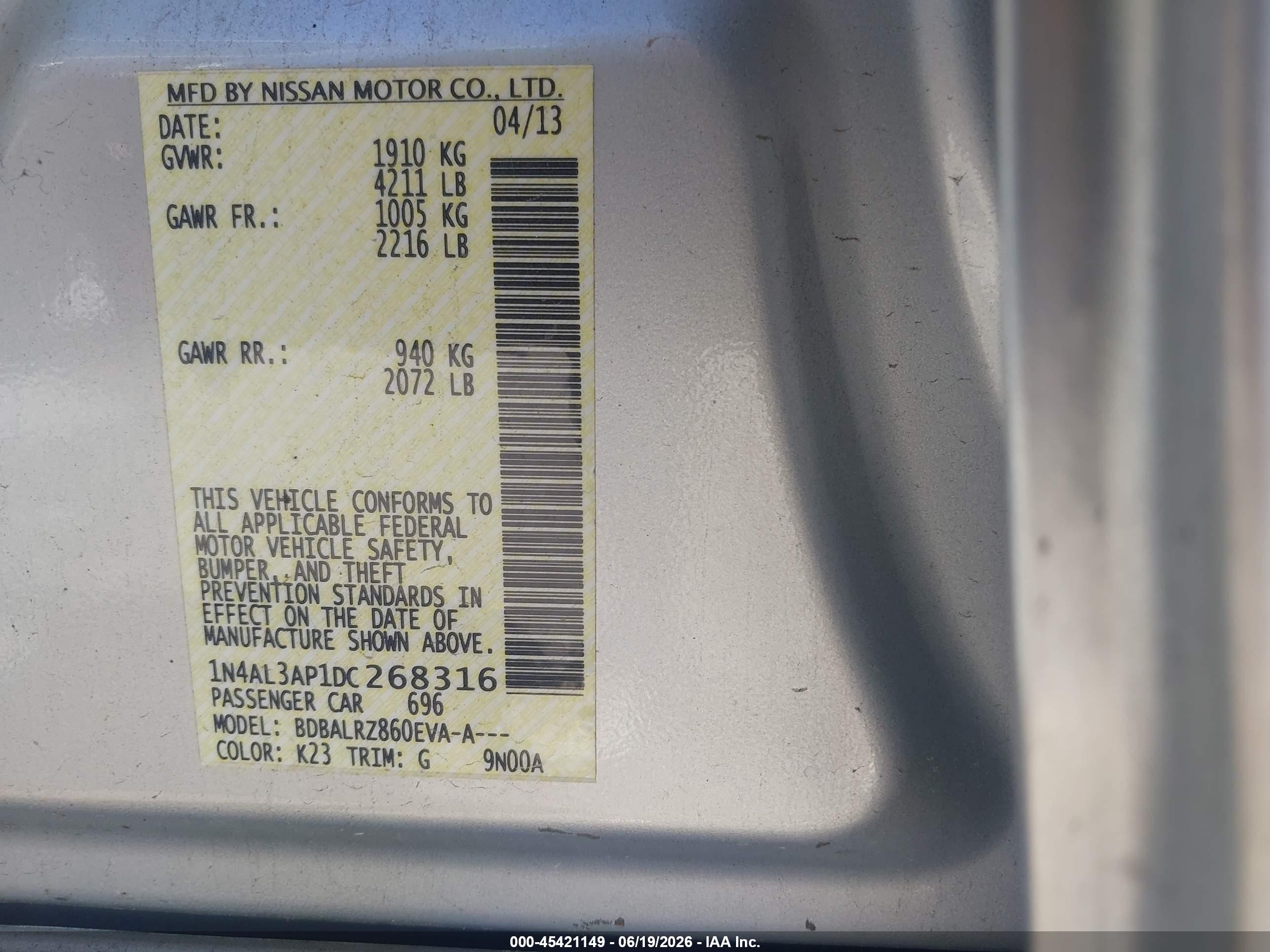2013 Nissan Altima 2.5 S Silver vin: 1N4AL3AP1DC268316