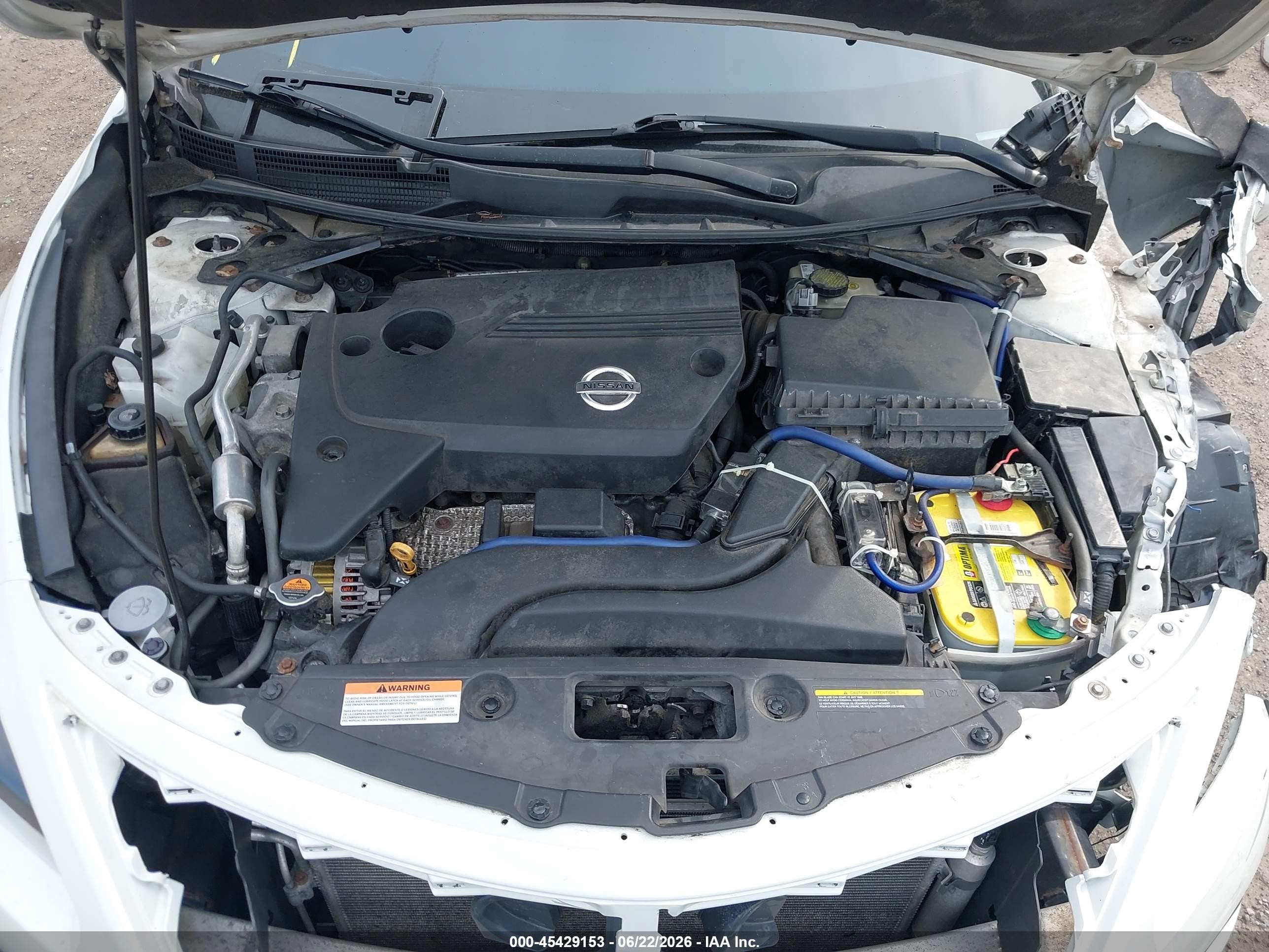 2013 Nissan Altima 2.5 S White vin: 1N4AL3AP1DC904457