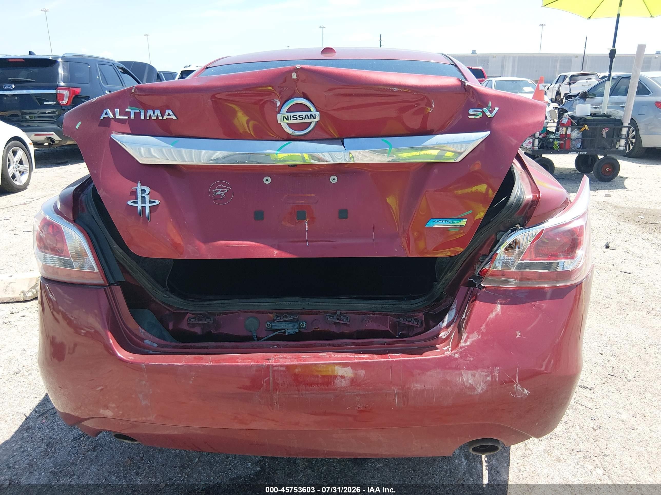 2013 Nissan Altima 2.5 Sv Red vin: 1N4AL3AP1DC910176