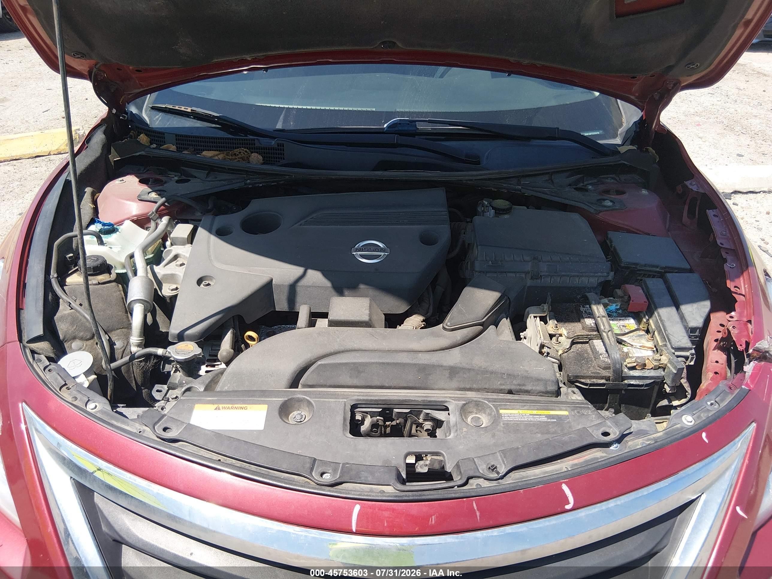 2013 Nissan Altima 2.5 Sv Red vin: 1N4AL3AP1DC910176