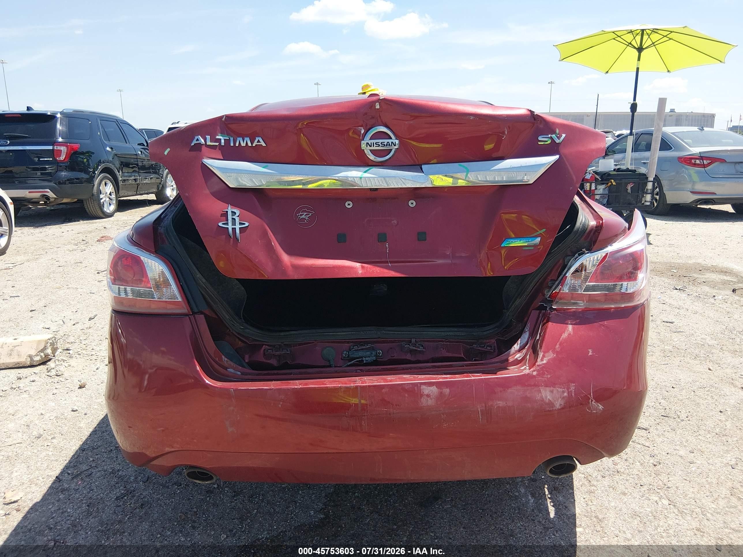 2013 Nissan Altima 2.5 Sv Red vin: 1N4AL3AP1DC910176