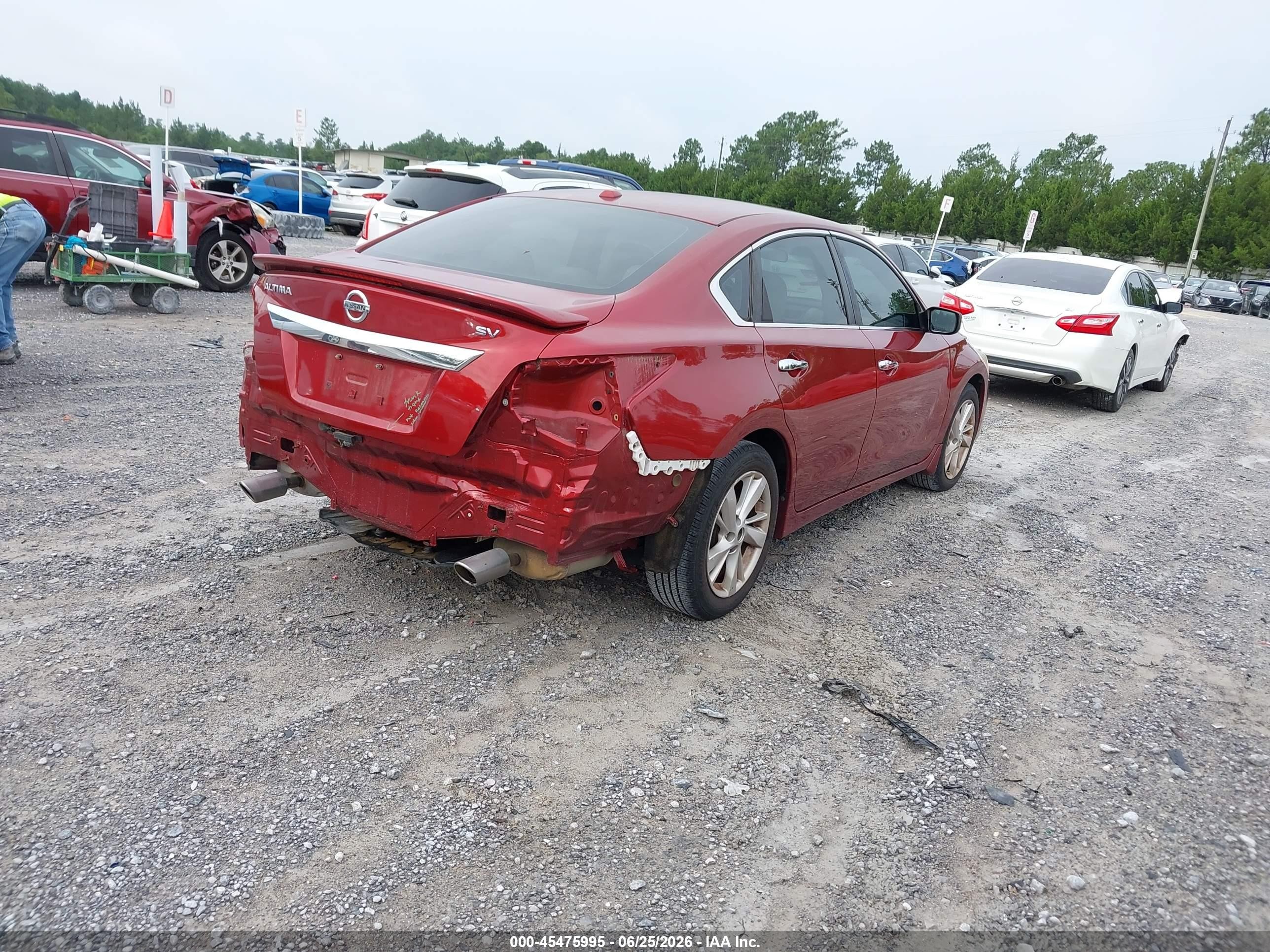 2013 Nissan Altima 2.5 Sv Red vin: 1N4AL3AP1DC917371