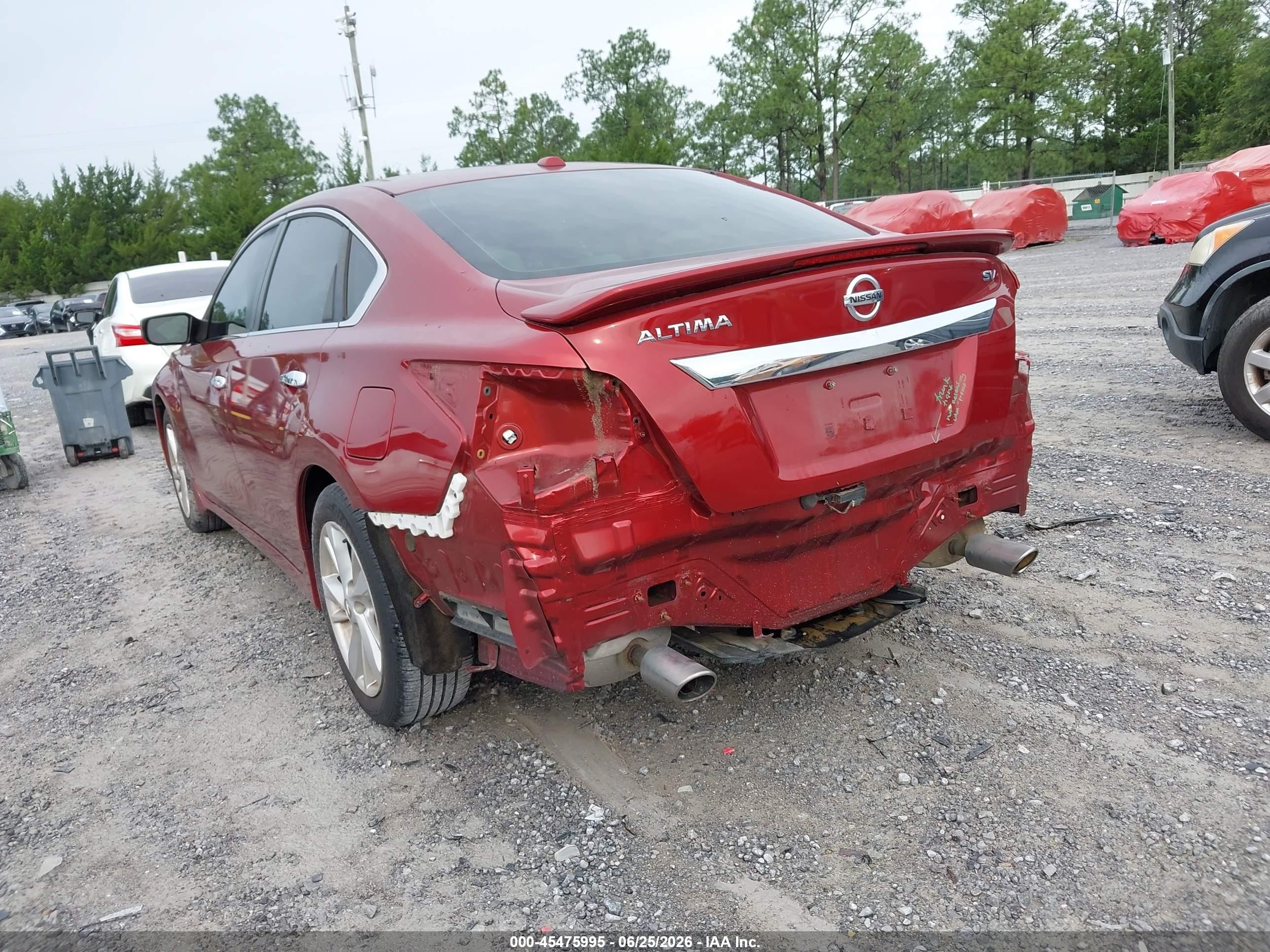 2013 Nissan Altima 2.5 Sv Red vin: 1N4AL3AP1DC917371