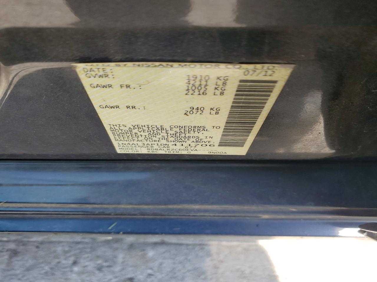 2013 Nissan Altima 2.5 Gray vin: 1N4AL3AP1DN411706