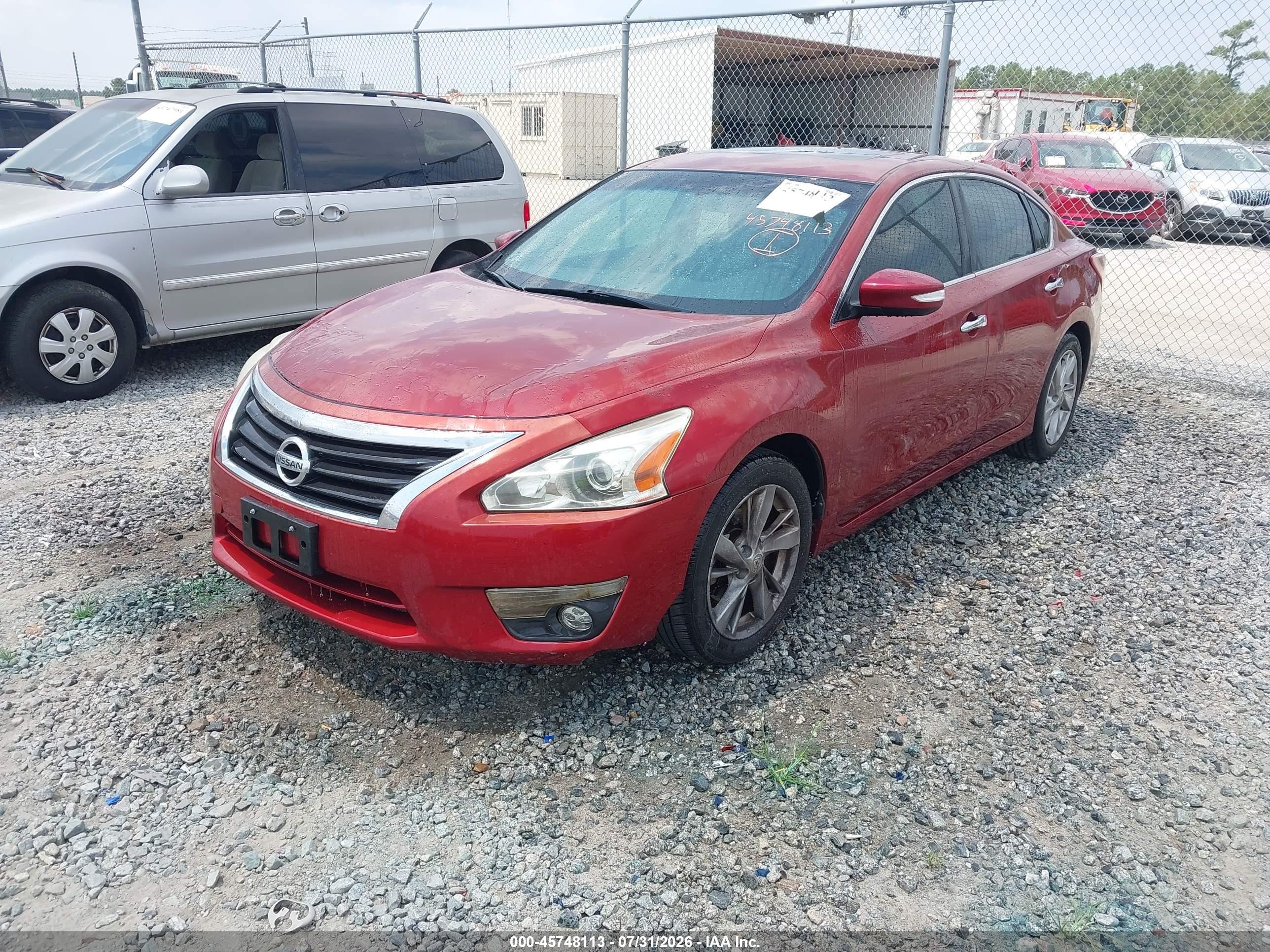 2013 Nissan Altima 2.5 Sl Red vin: 1N4AL3AP1DN444219