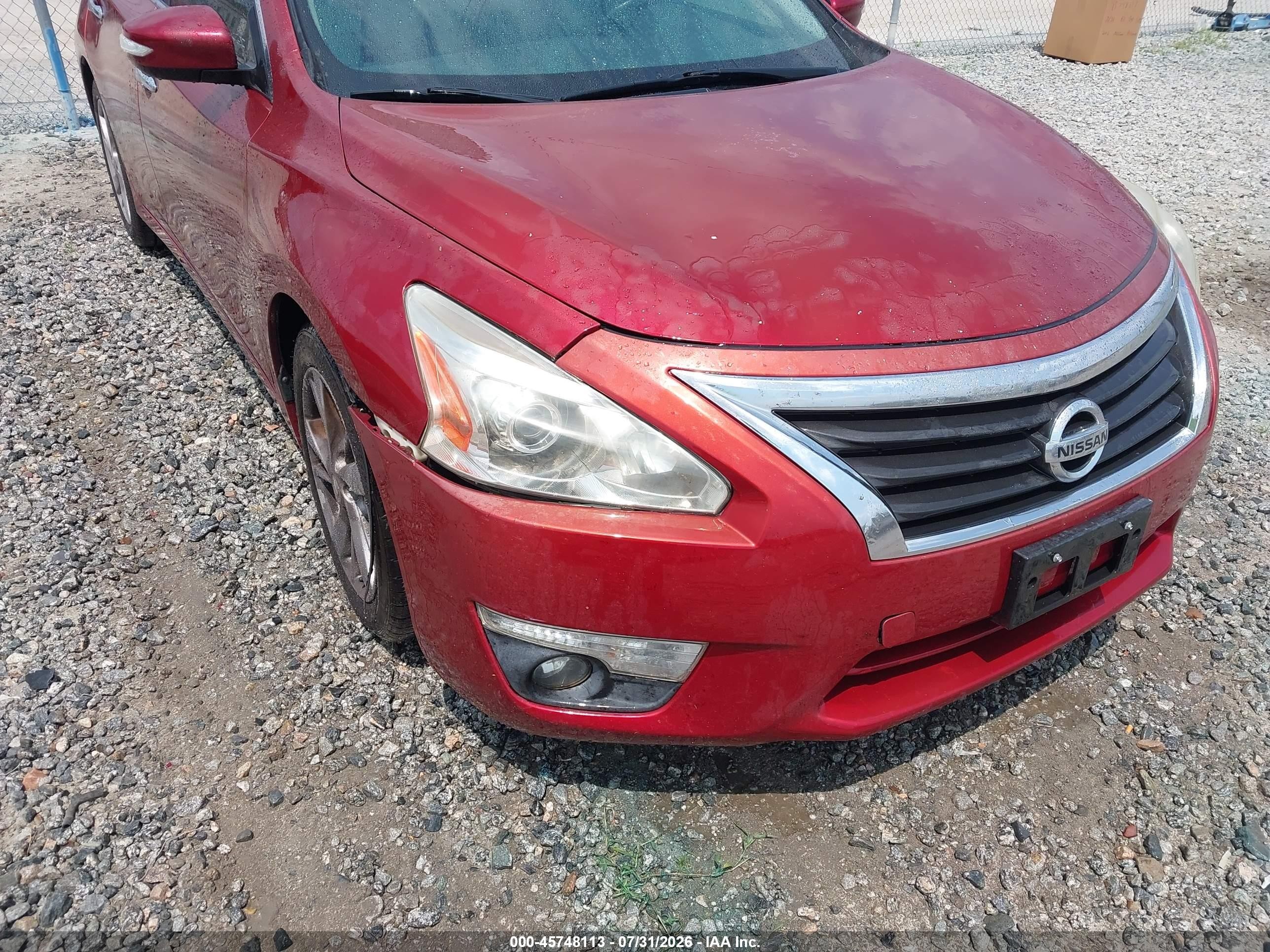 2013 Nissan Altima 2.5 Sl Red vin: 1N4AL3AP1DN444219