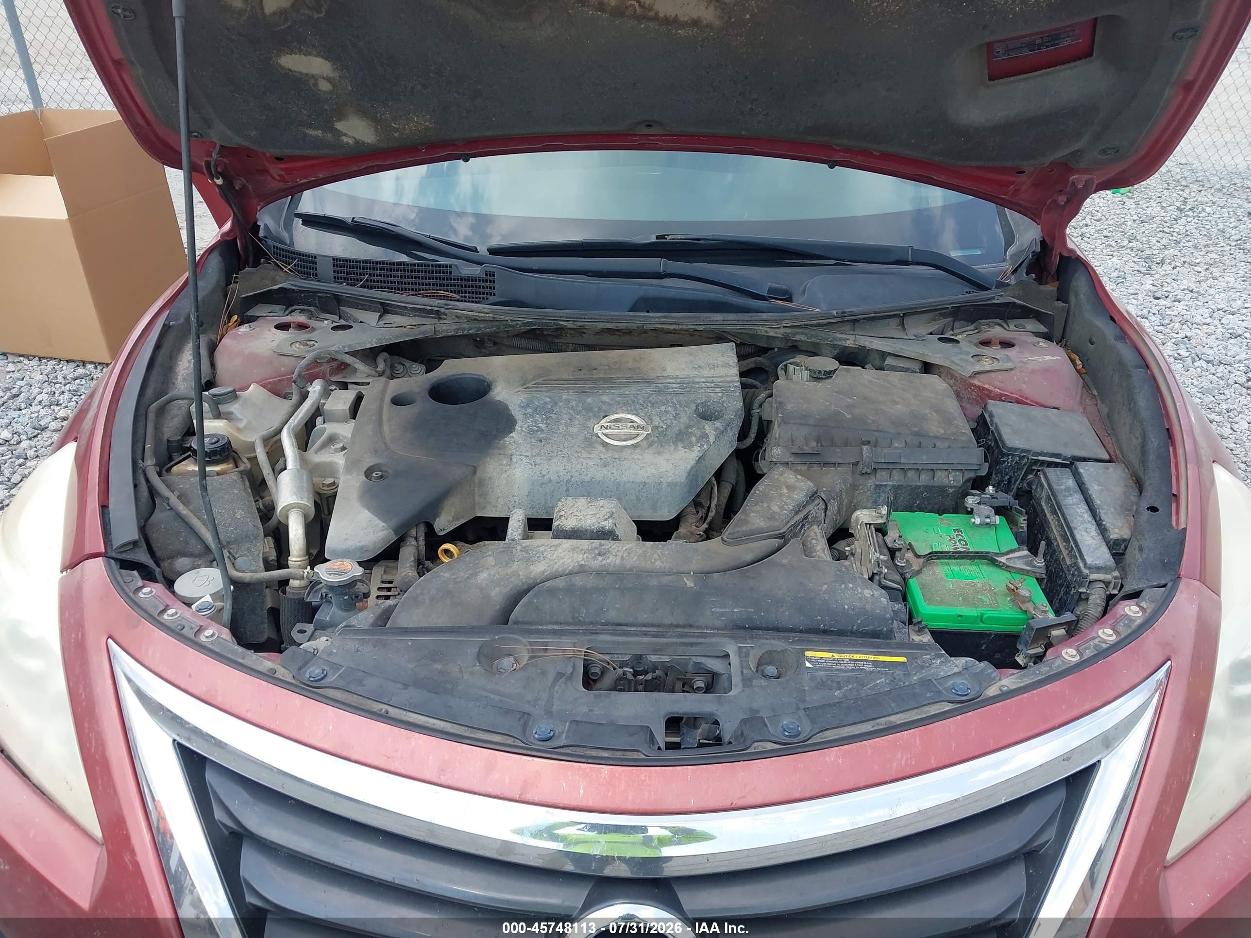 2013 Nissan Altima 2.5 Sl Red vin: 1N4AL3AP1DN444219