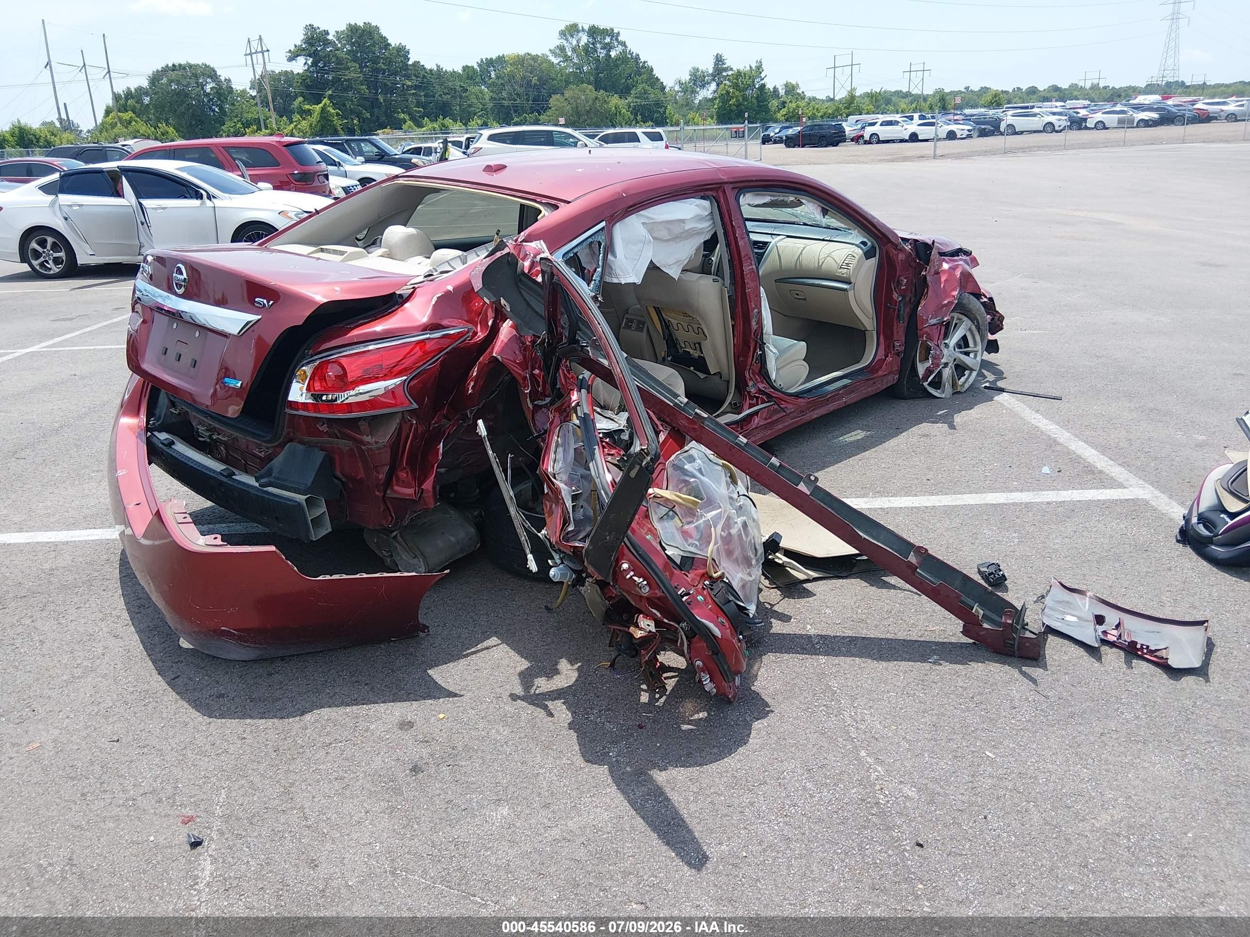 2013 Nissan Altima 2.5 Sv Red vin: 1N4AL3AP1DN450893
