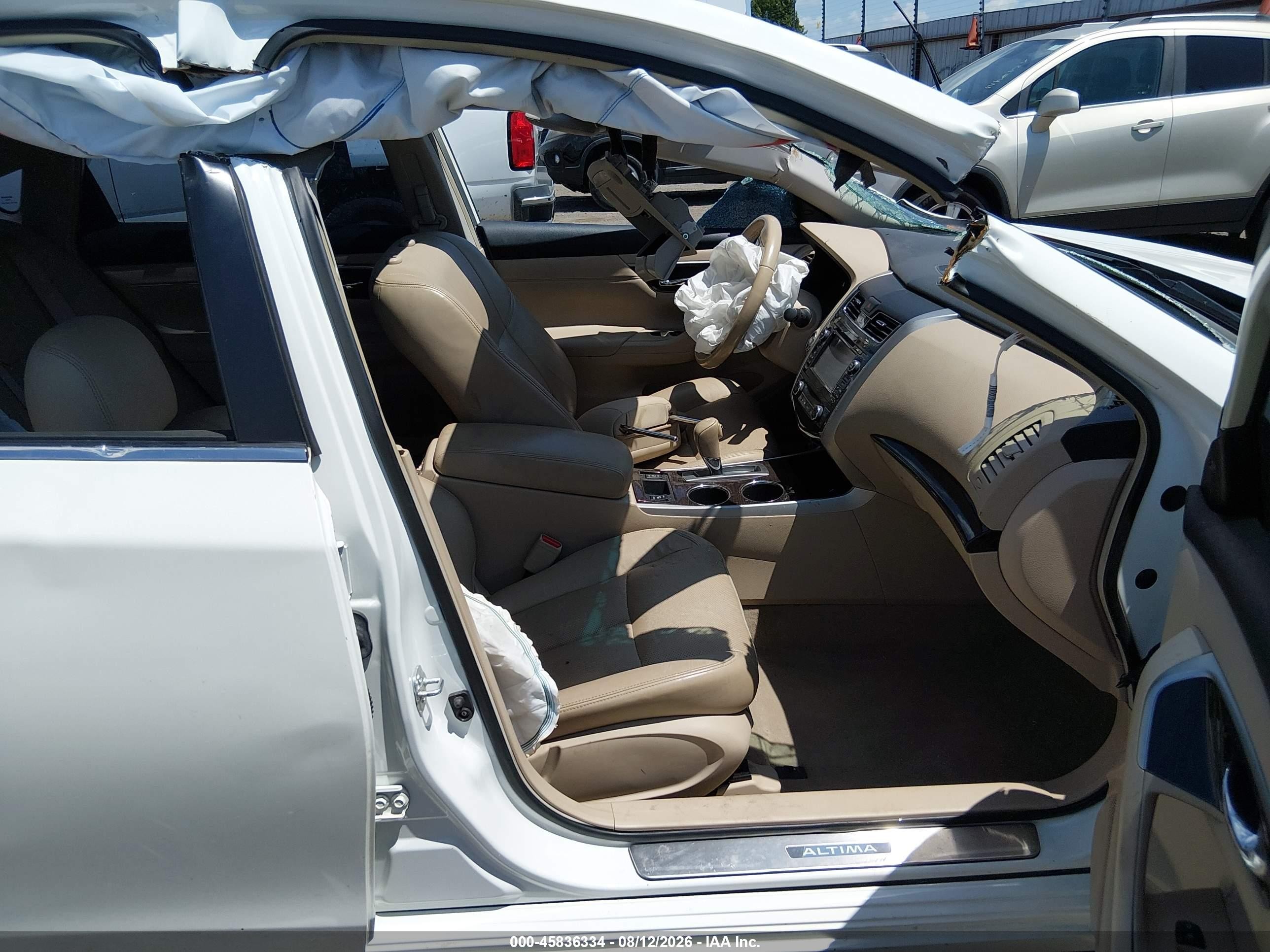 2013 Nissan Altima 2.5 Sl White vin: 1N4AL3AP1DN514429