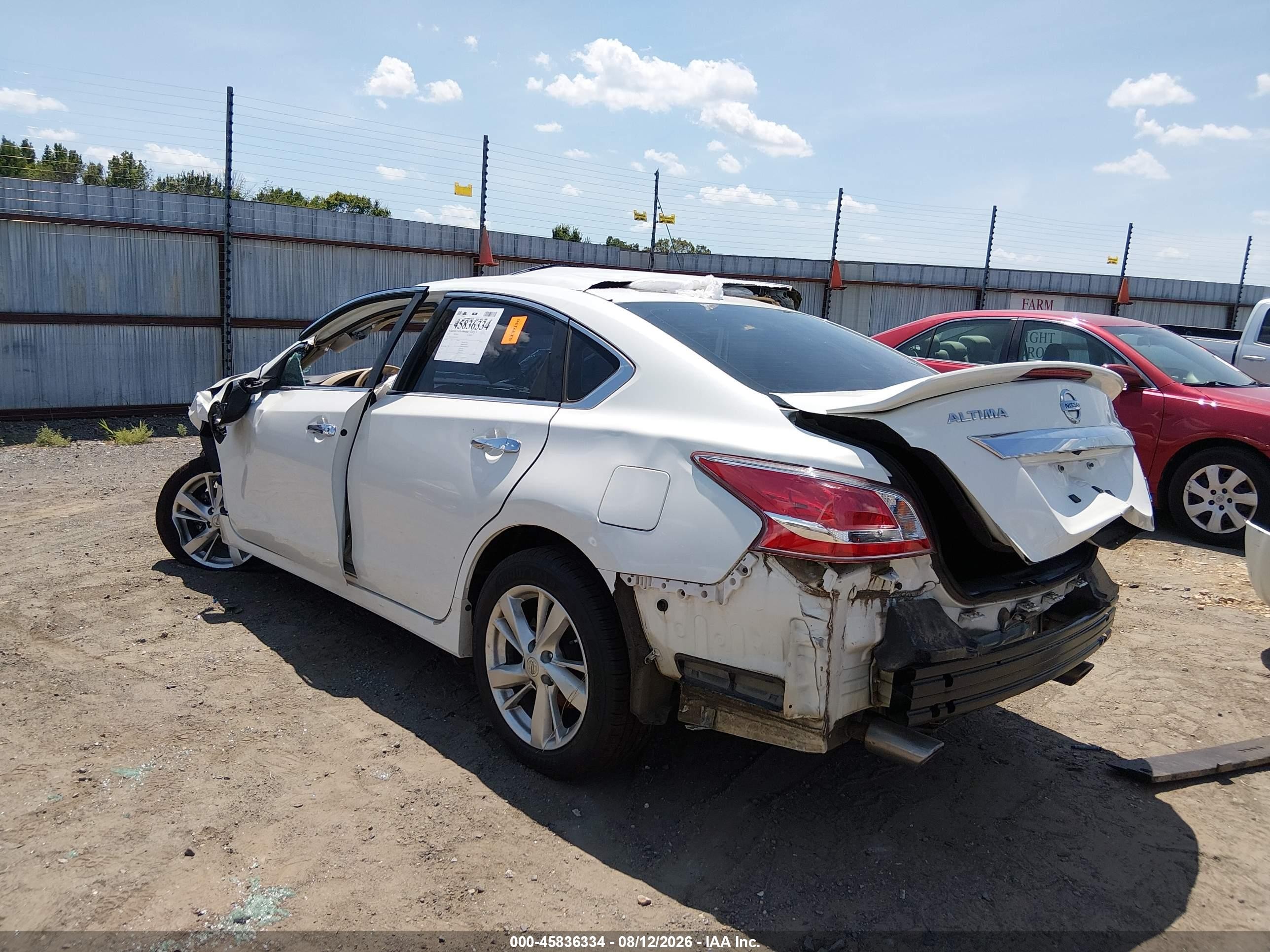 2013 Nissan Altima 2.5 Sl White vin: 1N4AL3AP1DN514429