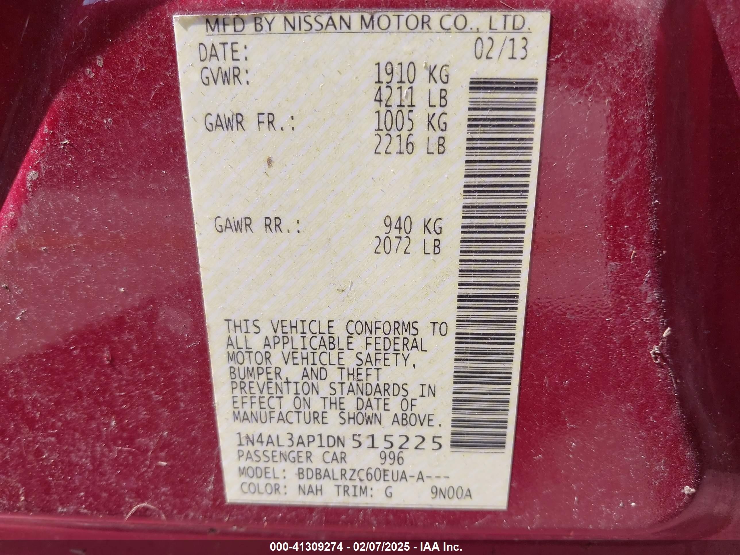 2013 Nissan Altima 2.5 S Красный vin: 1N4AL3AP1DN515225