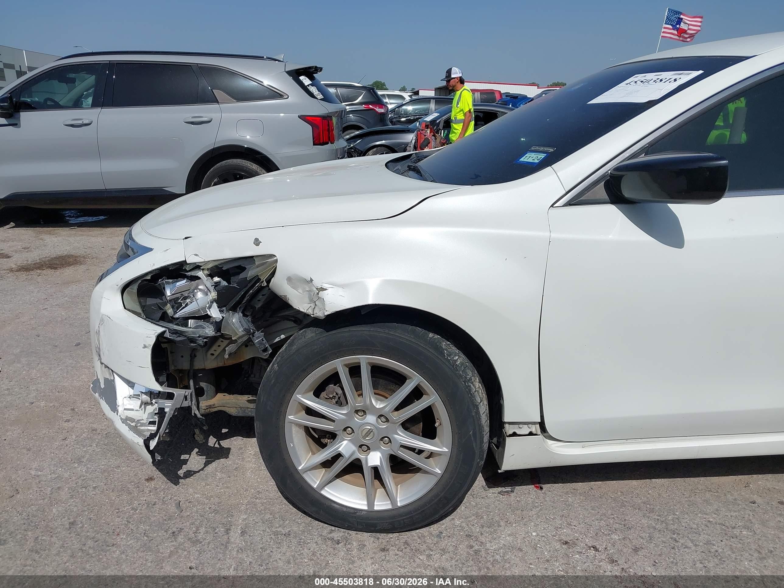 2013 Nissan Altima 2.5 S Белый vin: 1N4AL3AP1DN541629