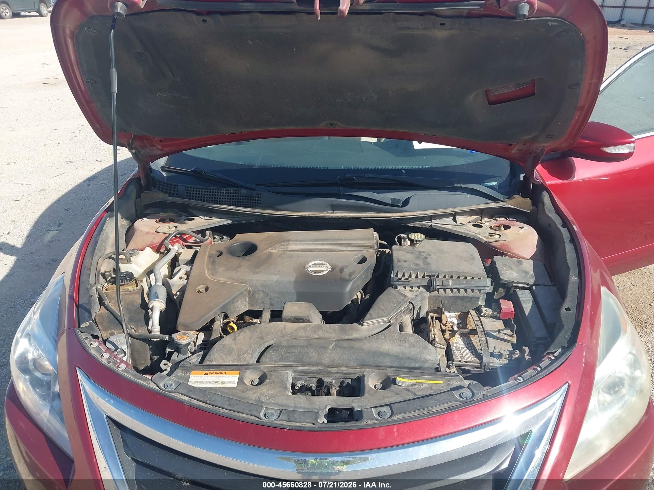 2013 Nissan Altima 2.5 Sv Burgundy vin: 1N4AL3AP1DN551299