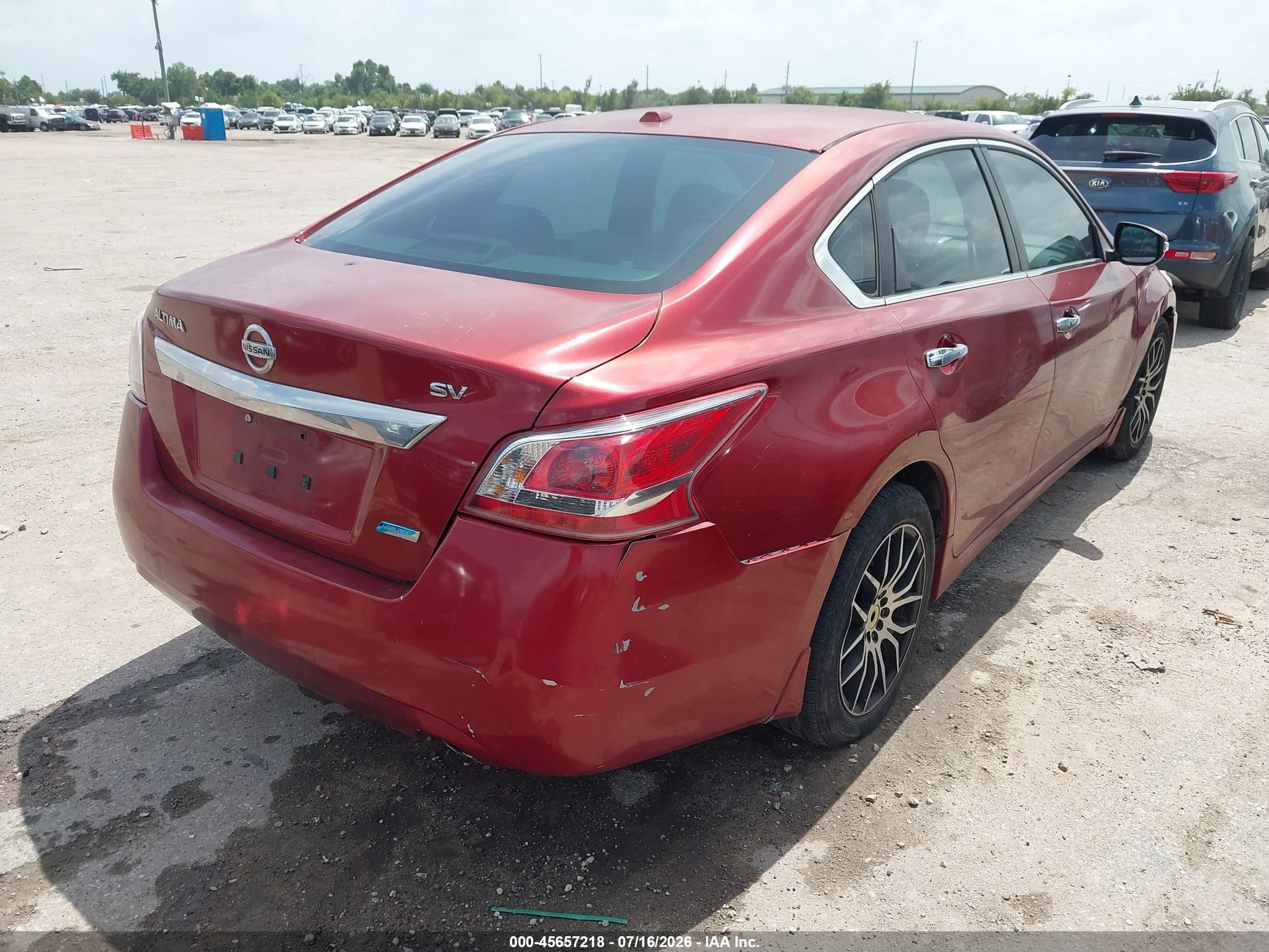 2013 Nissan Altima 2.5 Sv Red vin: 1N4AL3AP1DN581533