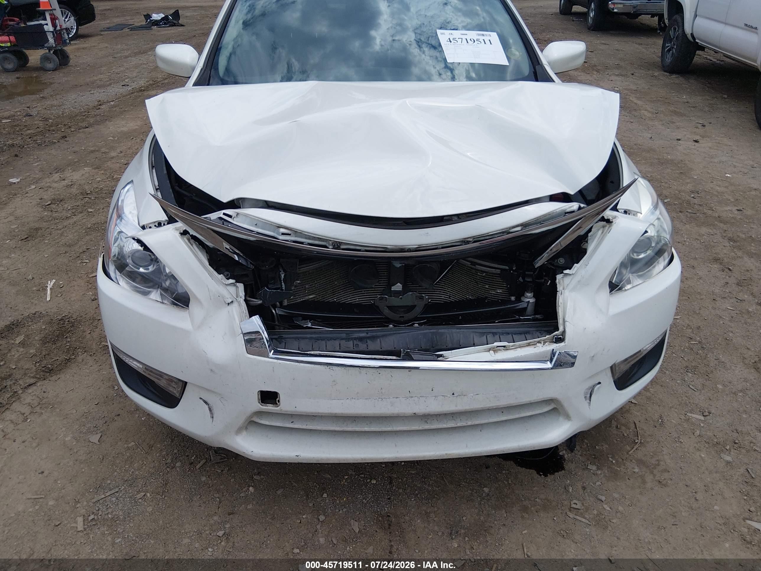 2013 Nissan Altima 2.5 S White vin: 1N4AL3AP1DN584769
