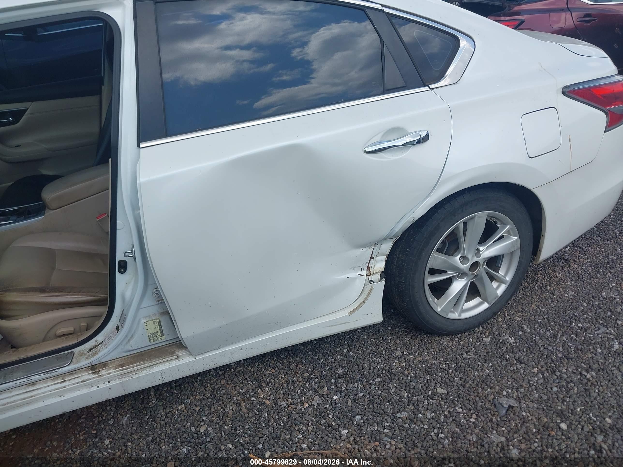 2014 Nissan Altima 2.5 Sl White vin: 1N4AL3AP1EC182568