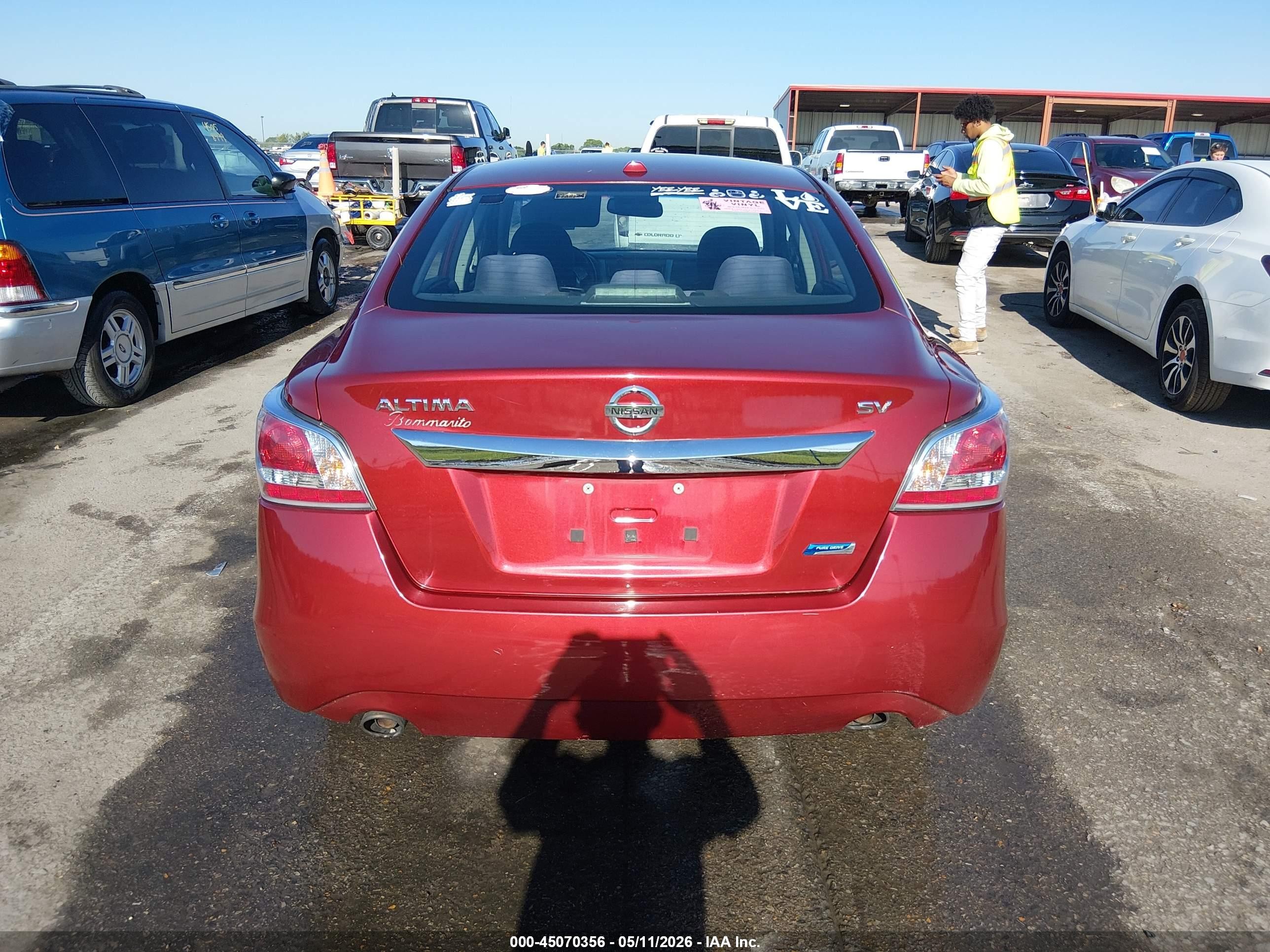 2014 Nissan Altima 2.5 Sv Red vin: 1N4AL3AP1EC201796