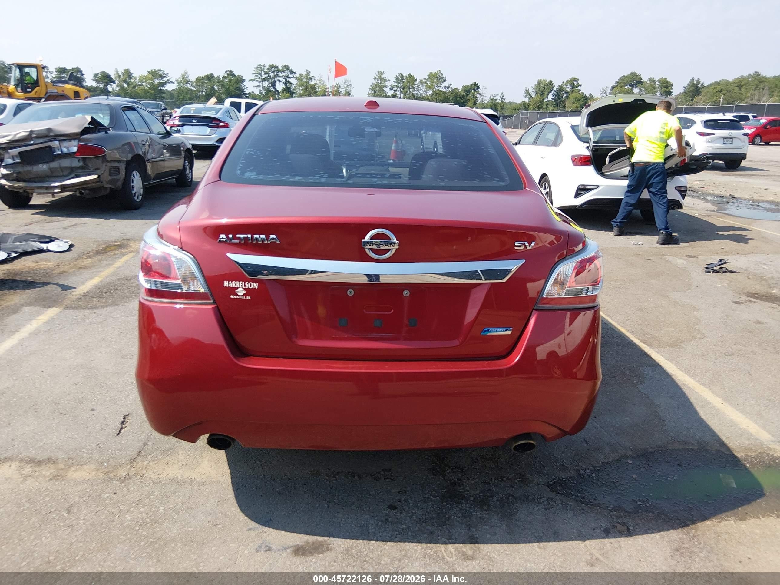 2014 Nissan Altima 2.5 Sv Бордовый vin: 1N4AL3AP1EC406342