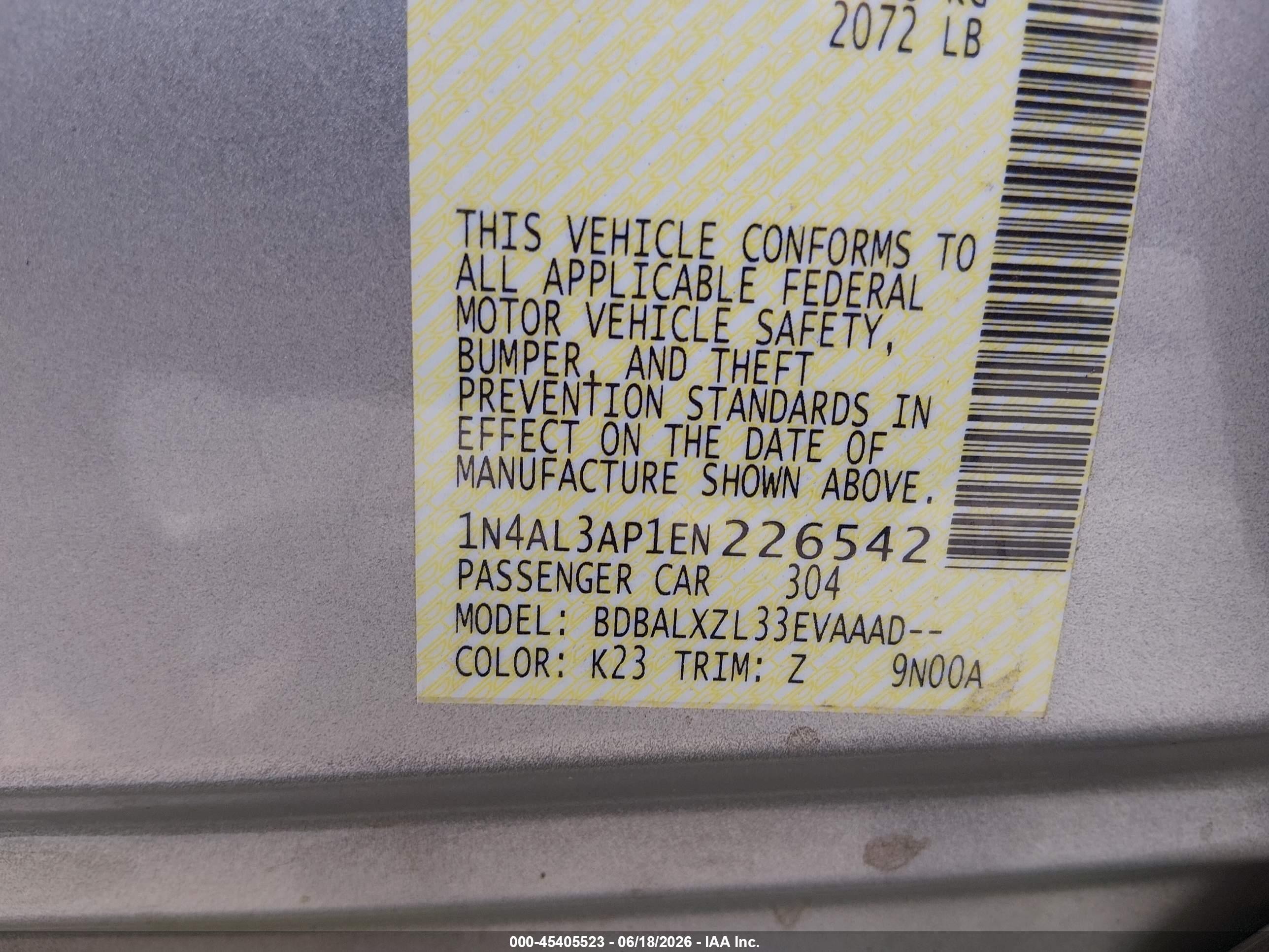 2014 Nissan Altima 2.5 Sl Silver vin: 1N4AL3AP1EN226542
