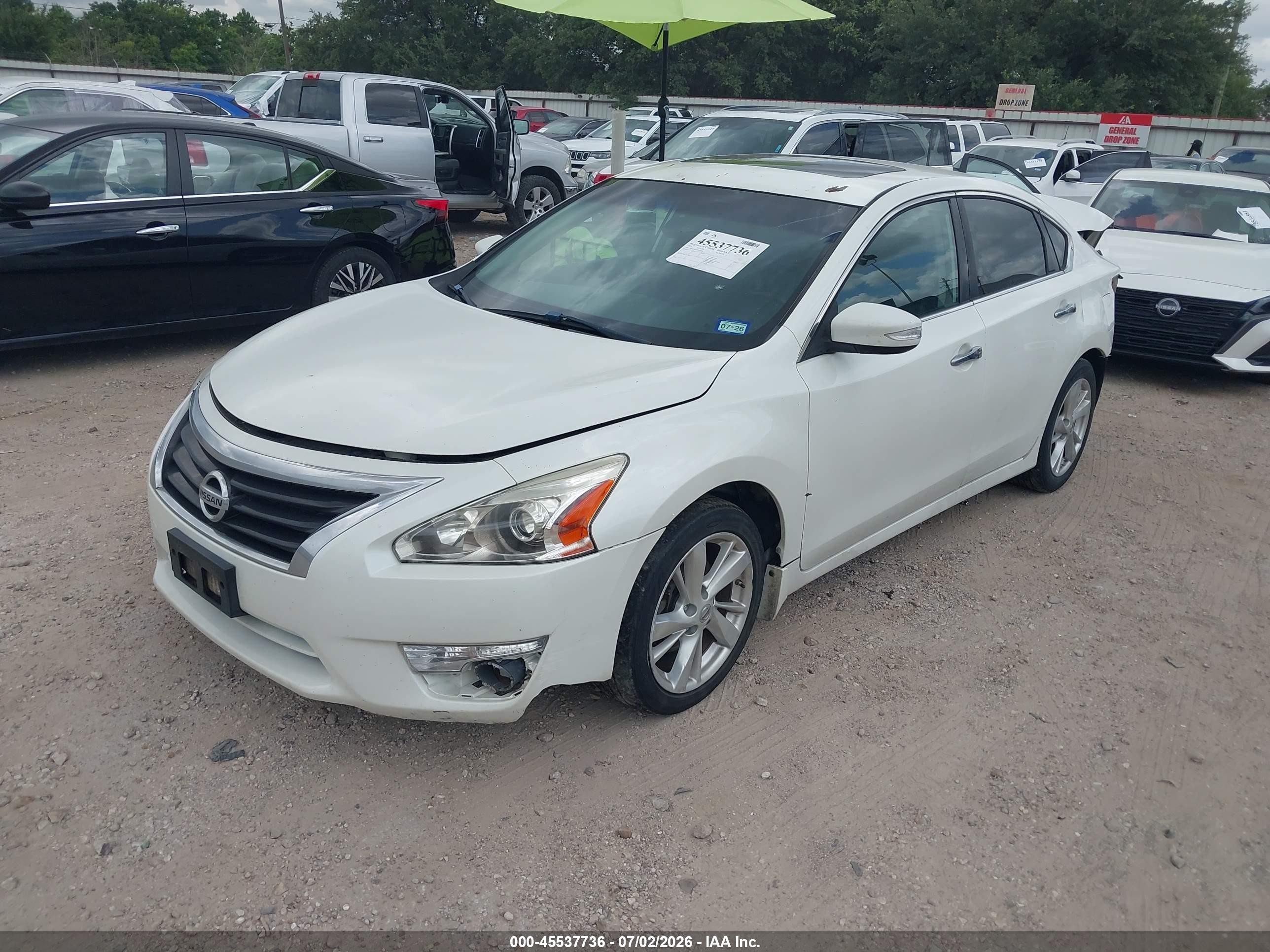 2014 Nissan Altima 2.5 Sl White vin: 1N4AL3AP1EN336068