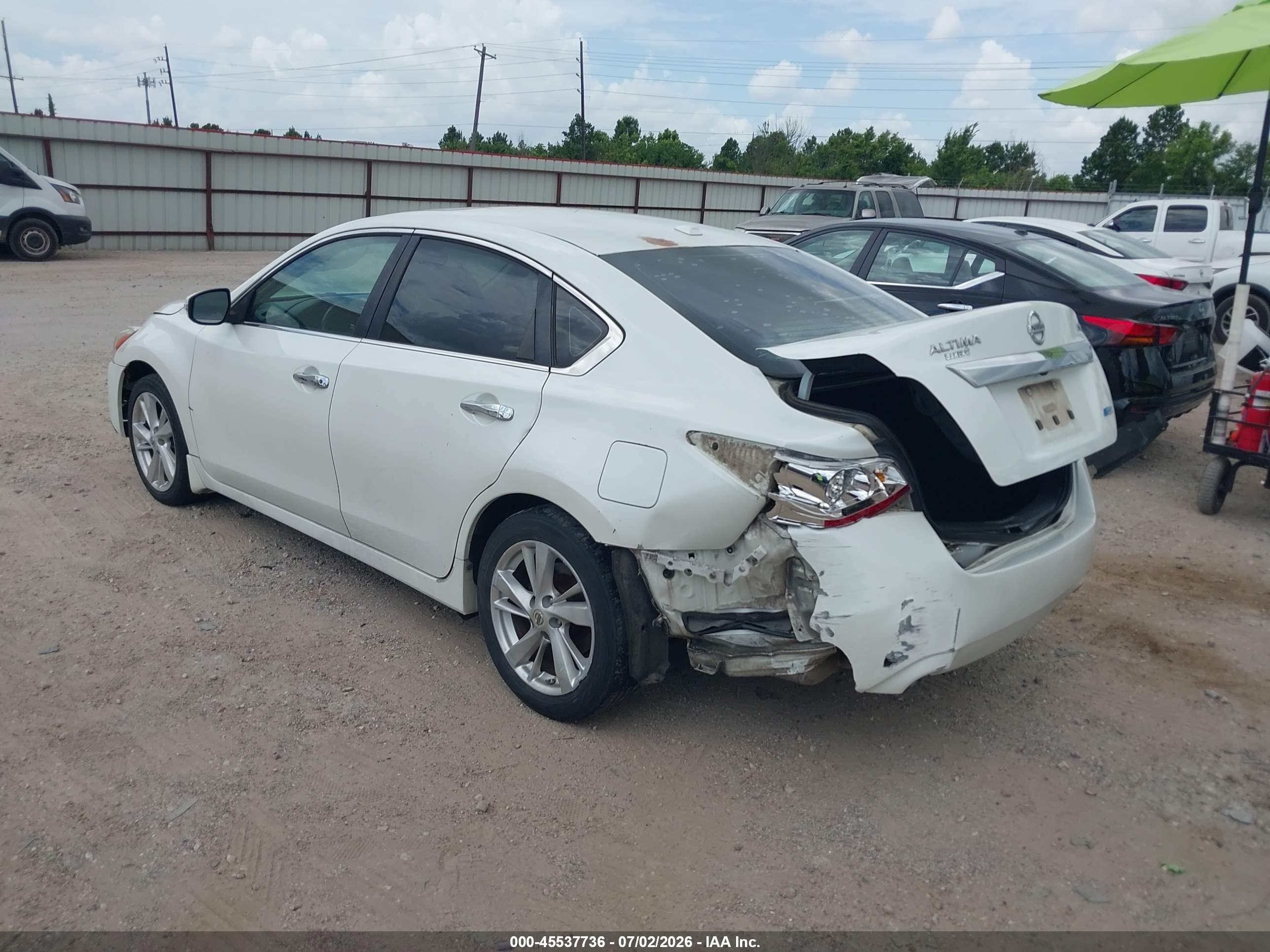 2014 Nissan Altima 2.5 Sl White vin: 1N4AL3AP1EN336068