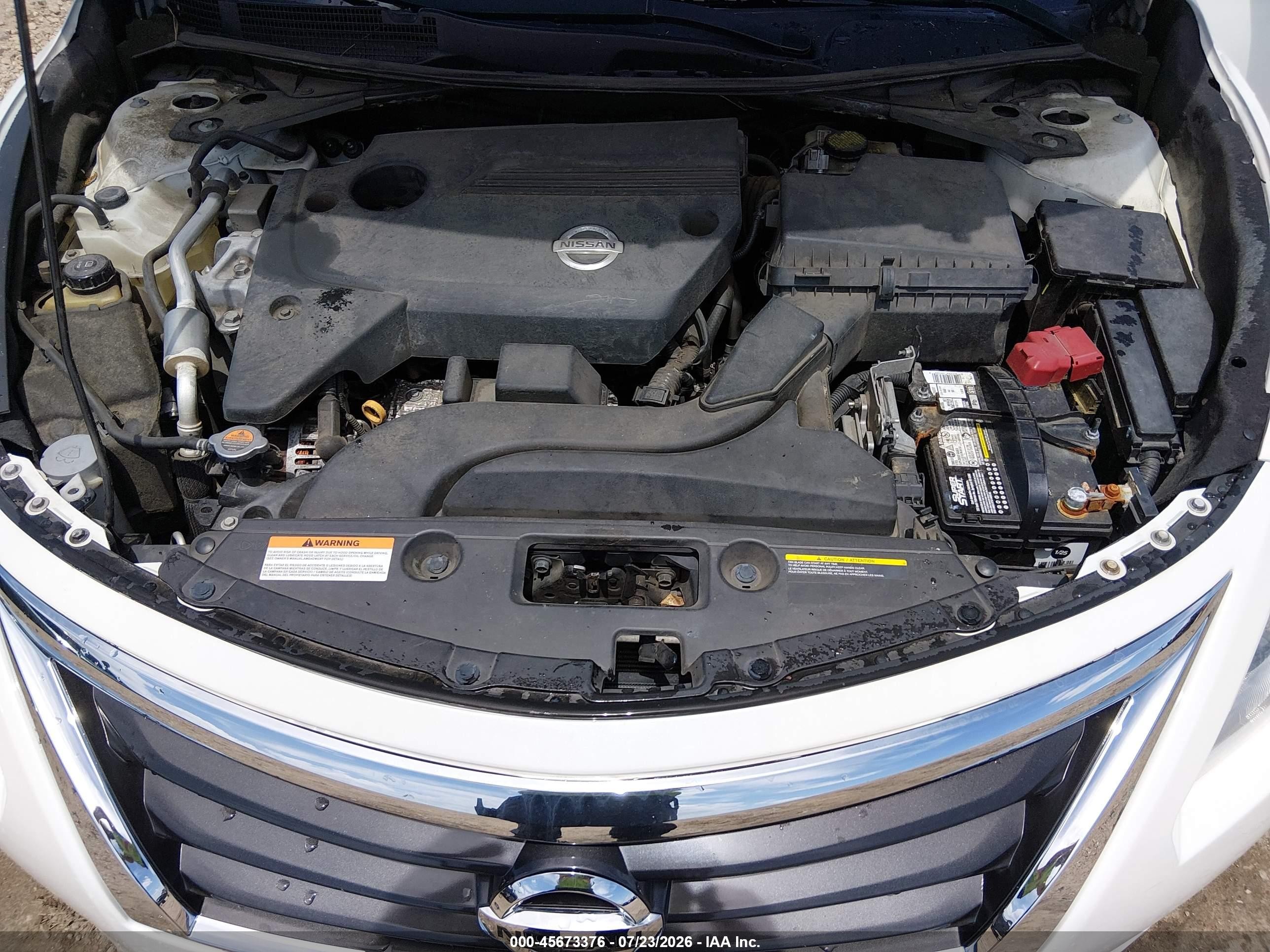 2015 Nissan Altima 2.5 S White vin: 1N4AL3AP1FC106706