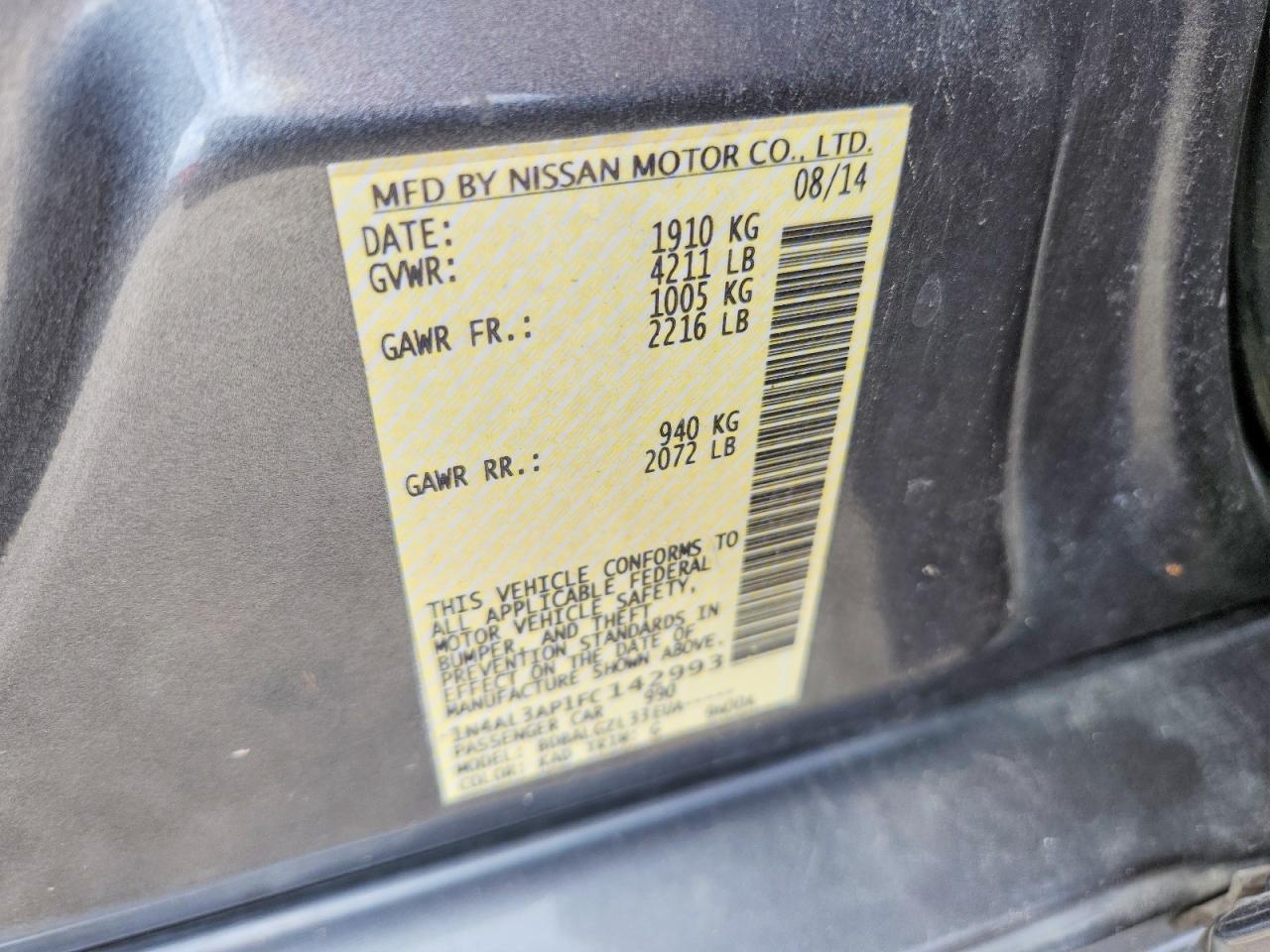 2015 Nissan Altima Gray vin: 1N4AL3AP1FC142993