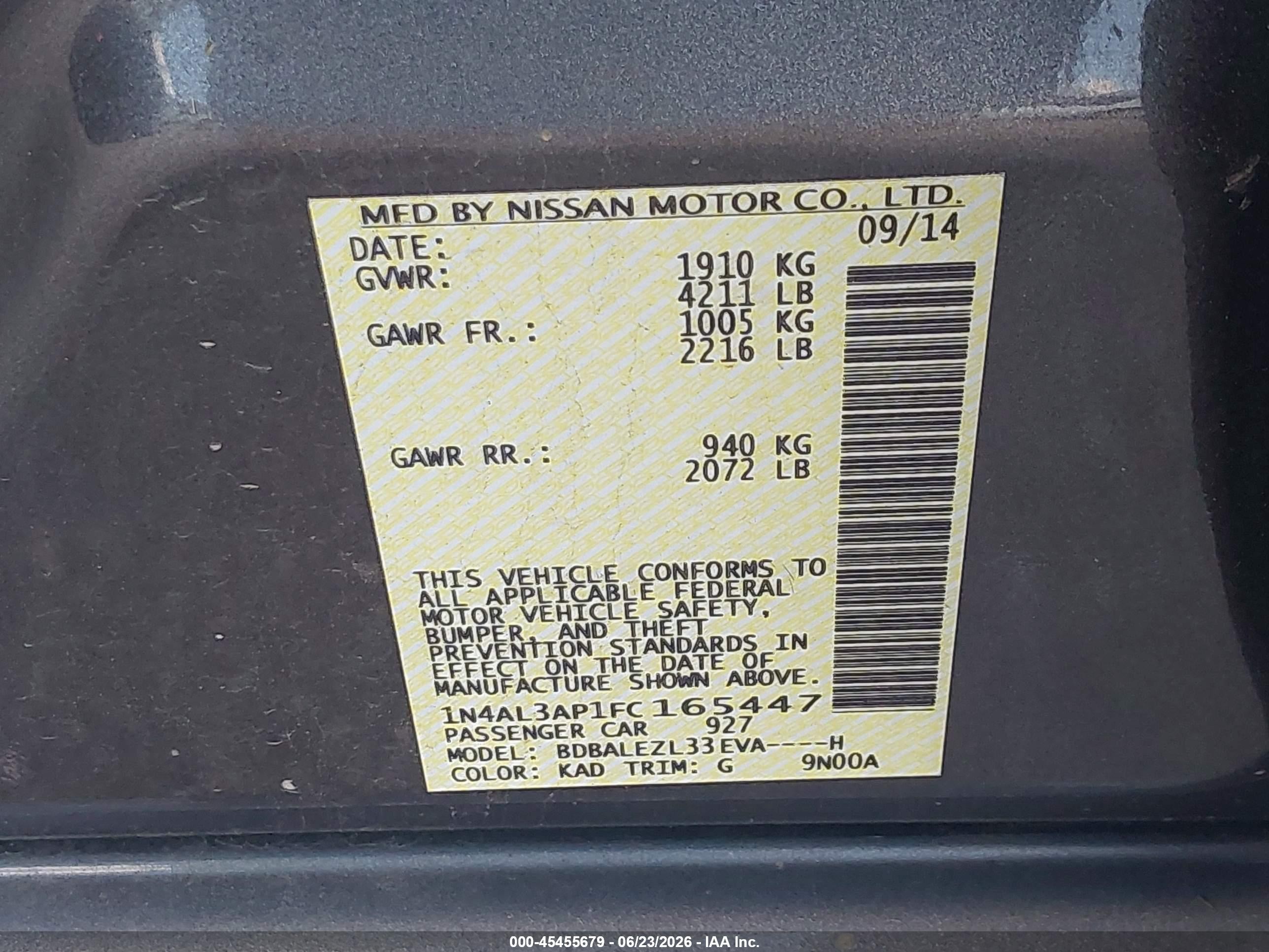 2015 Nissan Altima 2.5 S Gray vin: 1N4AL3AP1FC165447