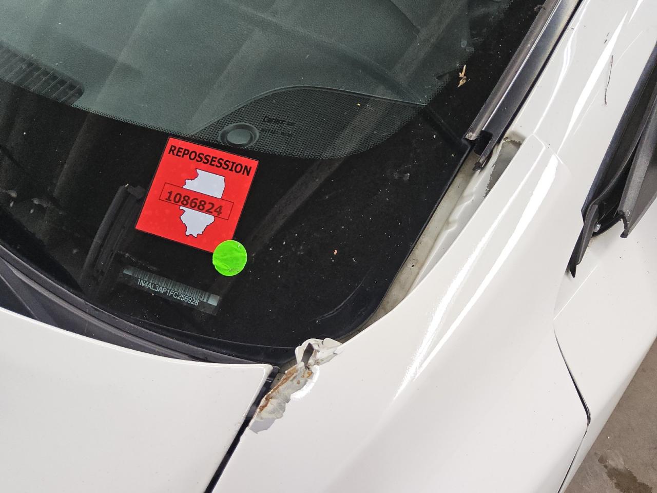 2015 Nissan Altima 2.5 S Белый vin: 1N4AL3AP1FC256928 Damage: Left Front Fender, Dent(S) W/ Paint Dmg, 3 To 4 Inches