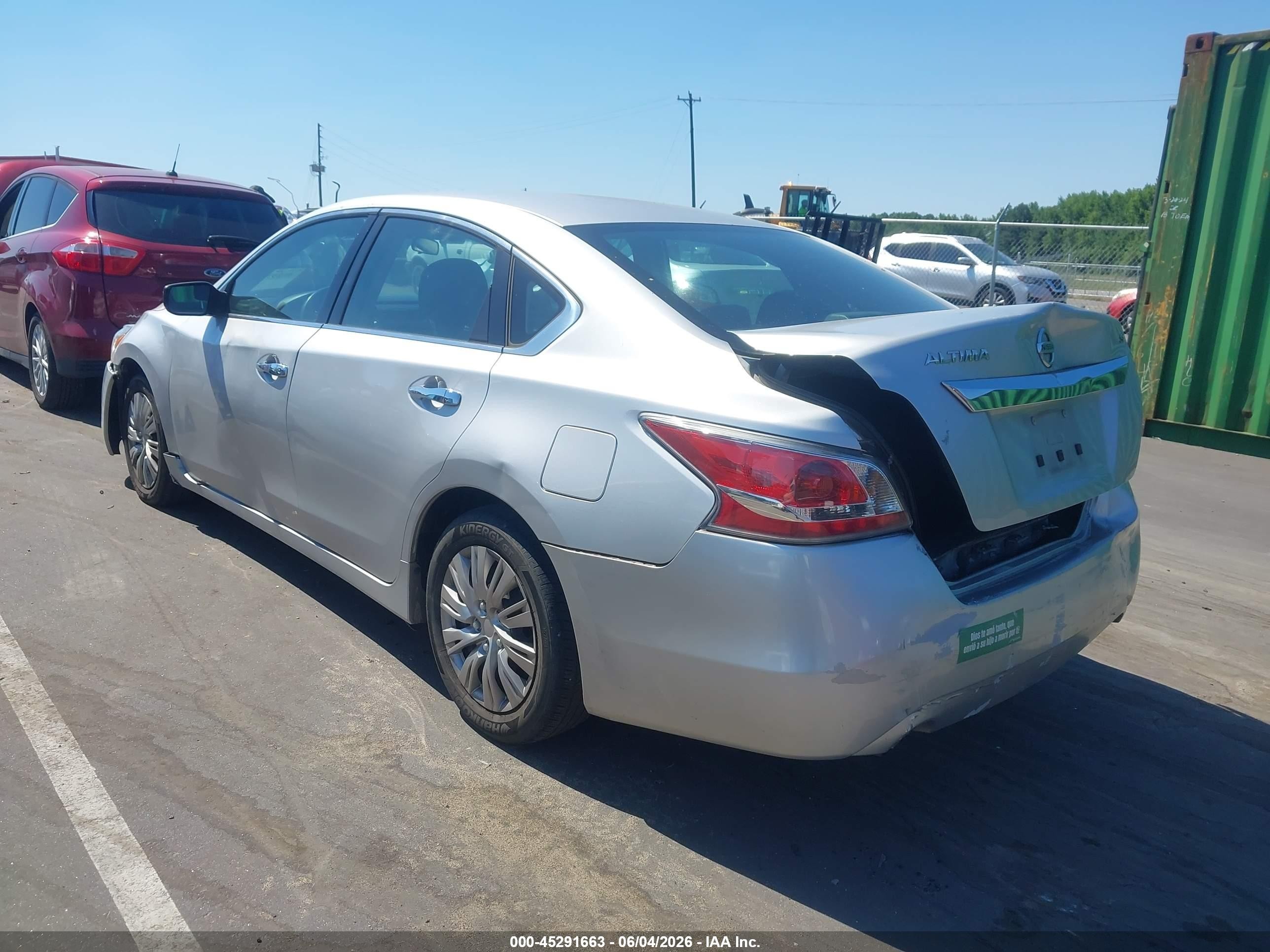 2015 Nissan Altima 2.5/2.5 S/2.5 Sl/2.5 Sv Silver vin: 1N4AL3AP1FC443635