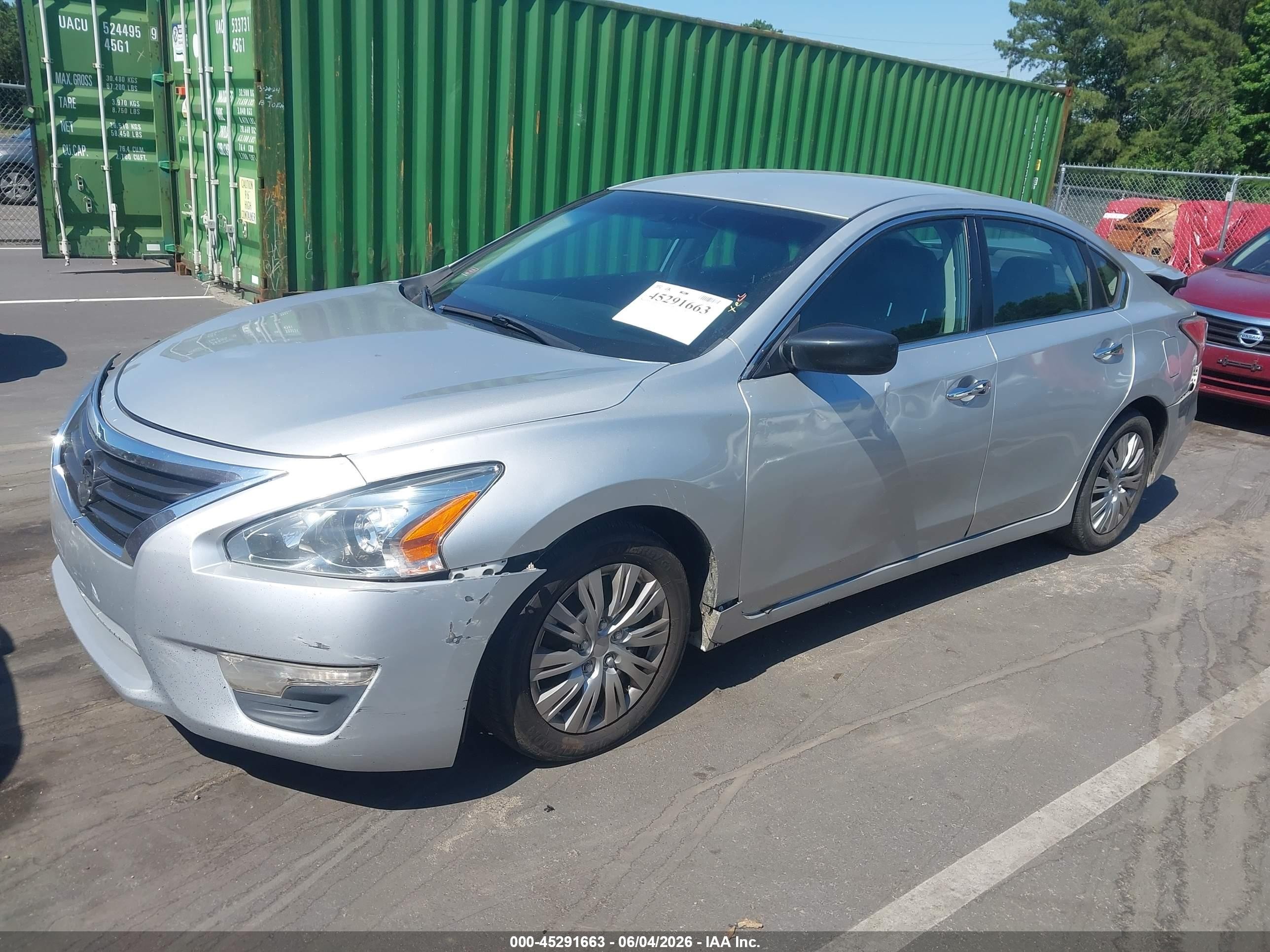 2015 Nissan Altima 2.5/2.5 S/2.5 Sl/2.5 Sv Silver vin: 1N4AL3AP1FC443635