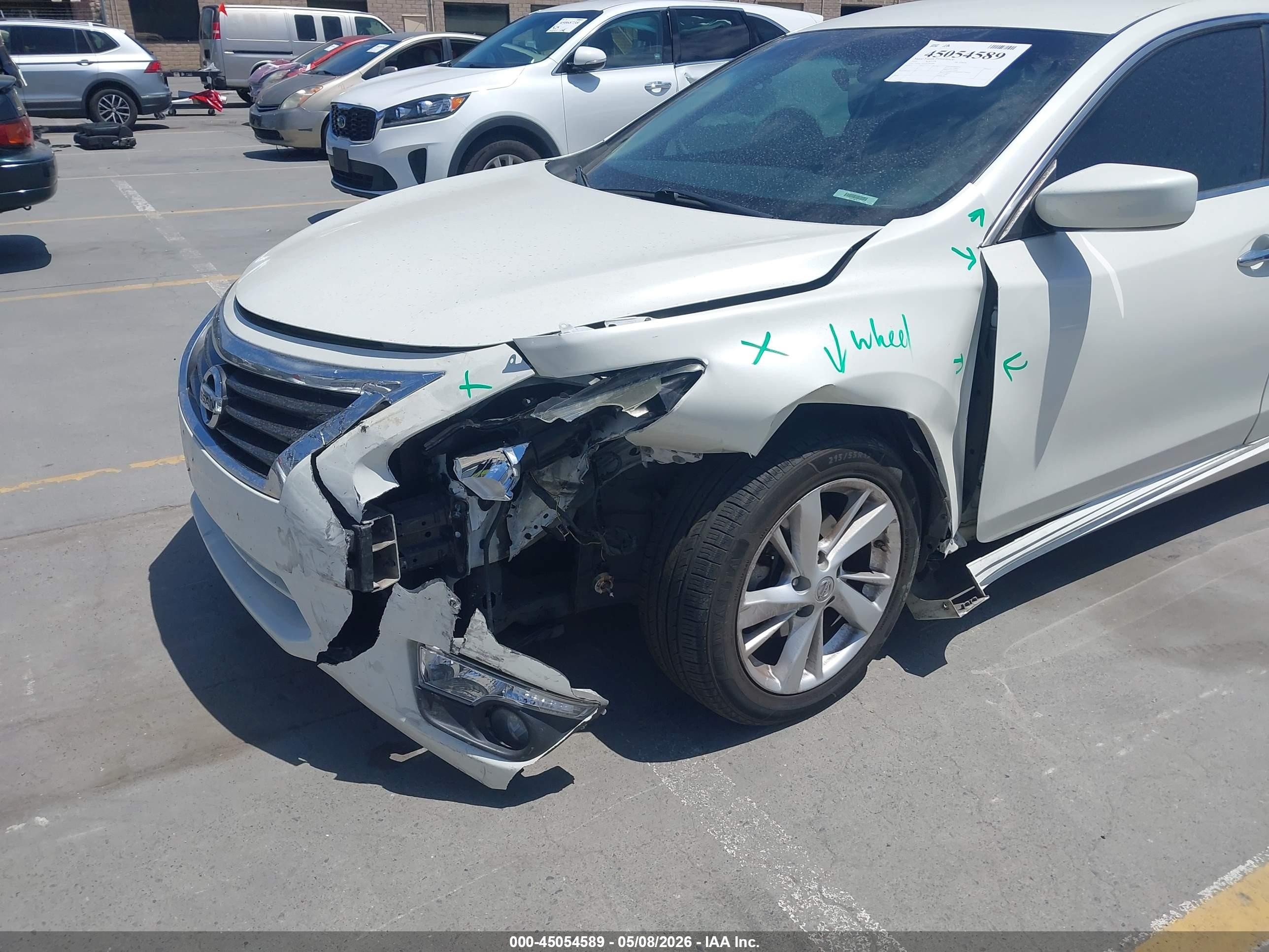 2015 Nissan Altima 2.5 Sv White vin: 1N4AL3AP1FC481009