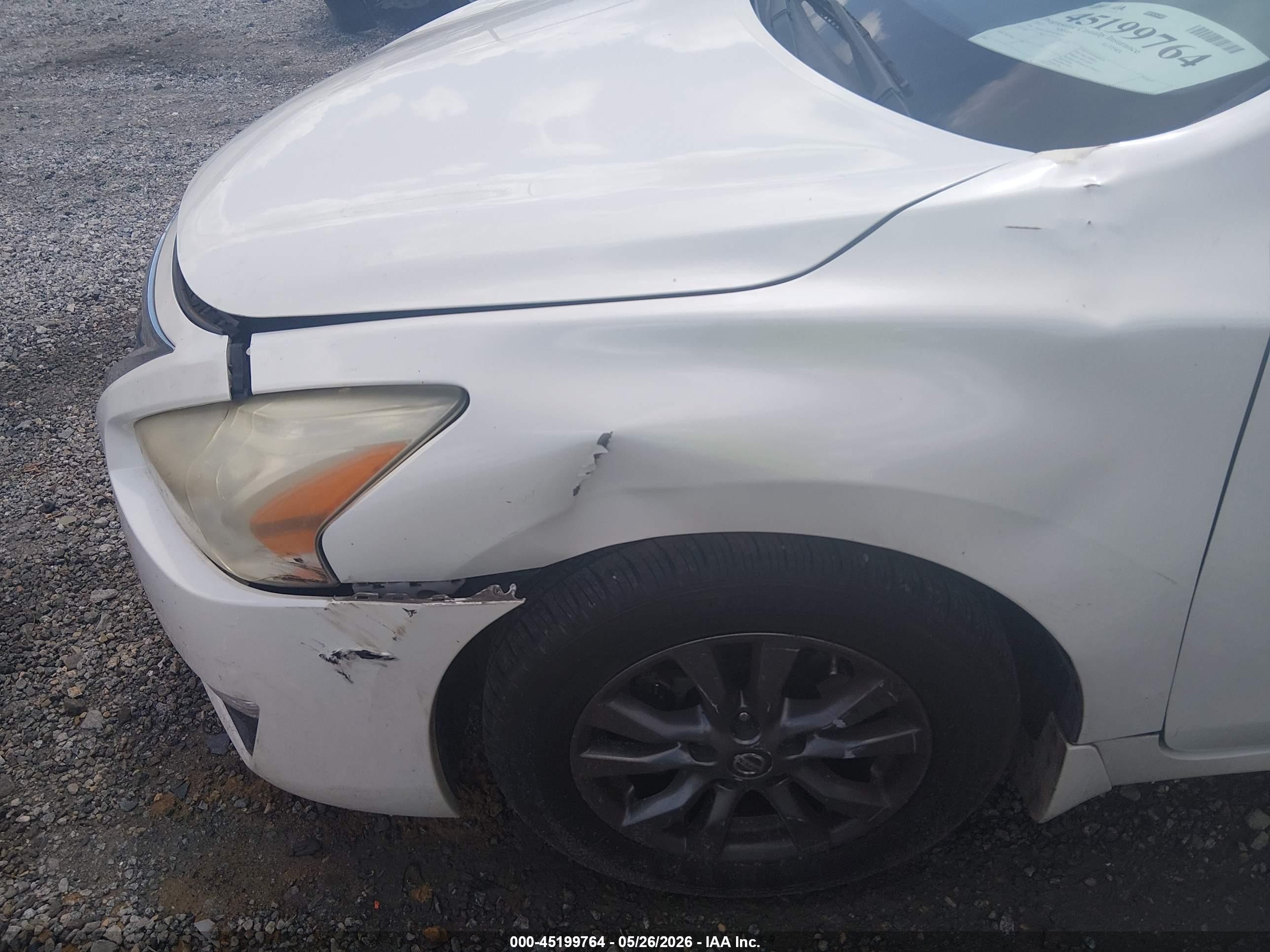 2015 Nissan Altima 2.5 S White vin: 1N4AL3AP1FC483164