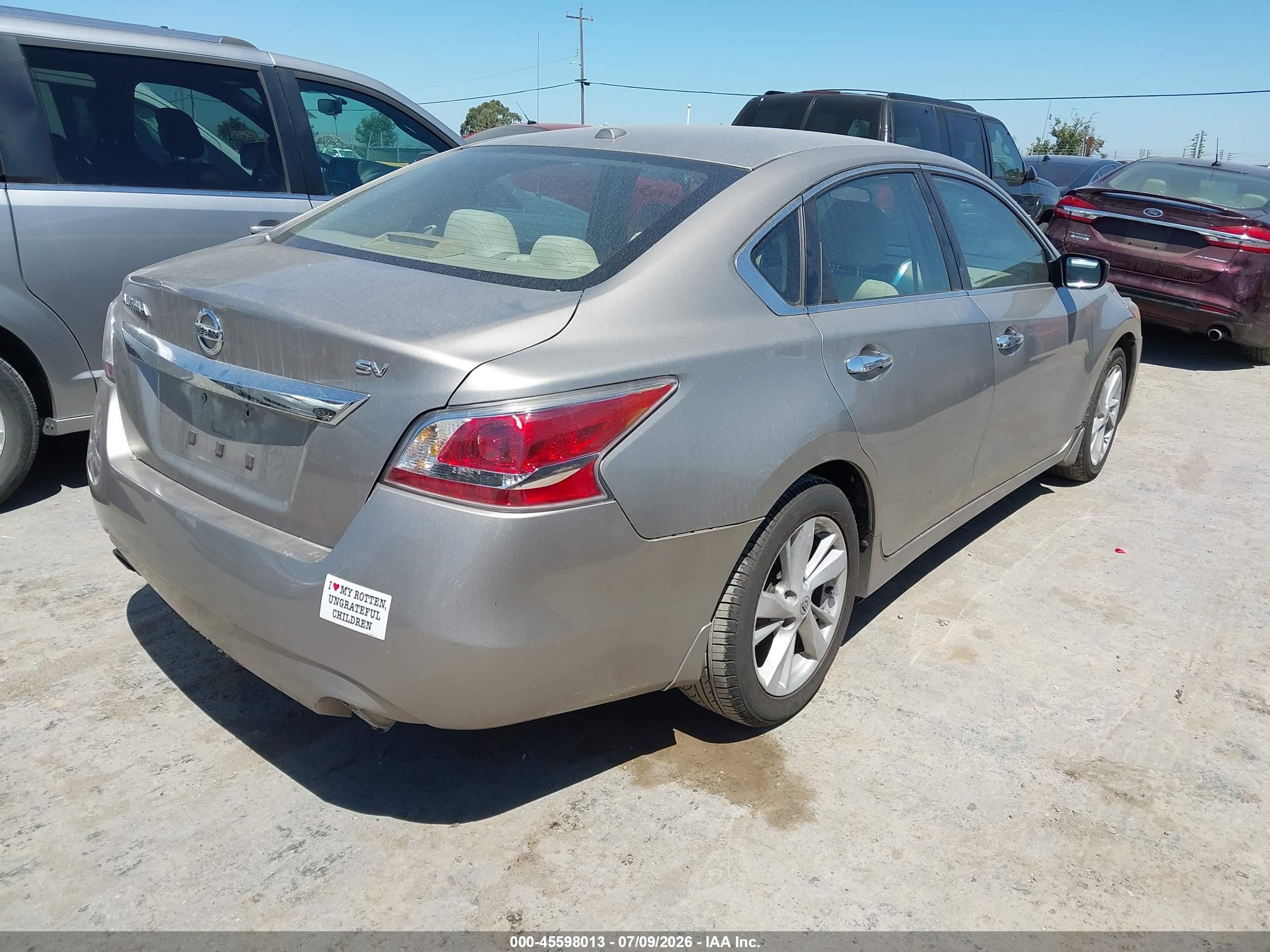 2015 Nissan Altima 2.5 Sv Beige vin: 1N4AL3AP1FC493659
