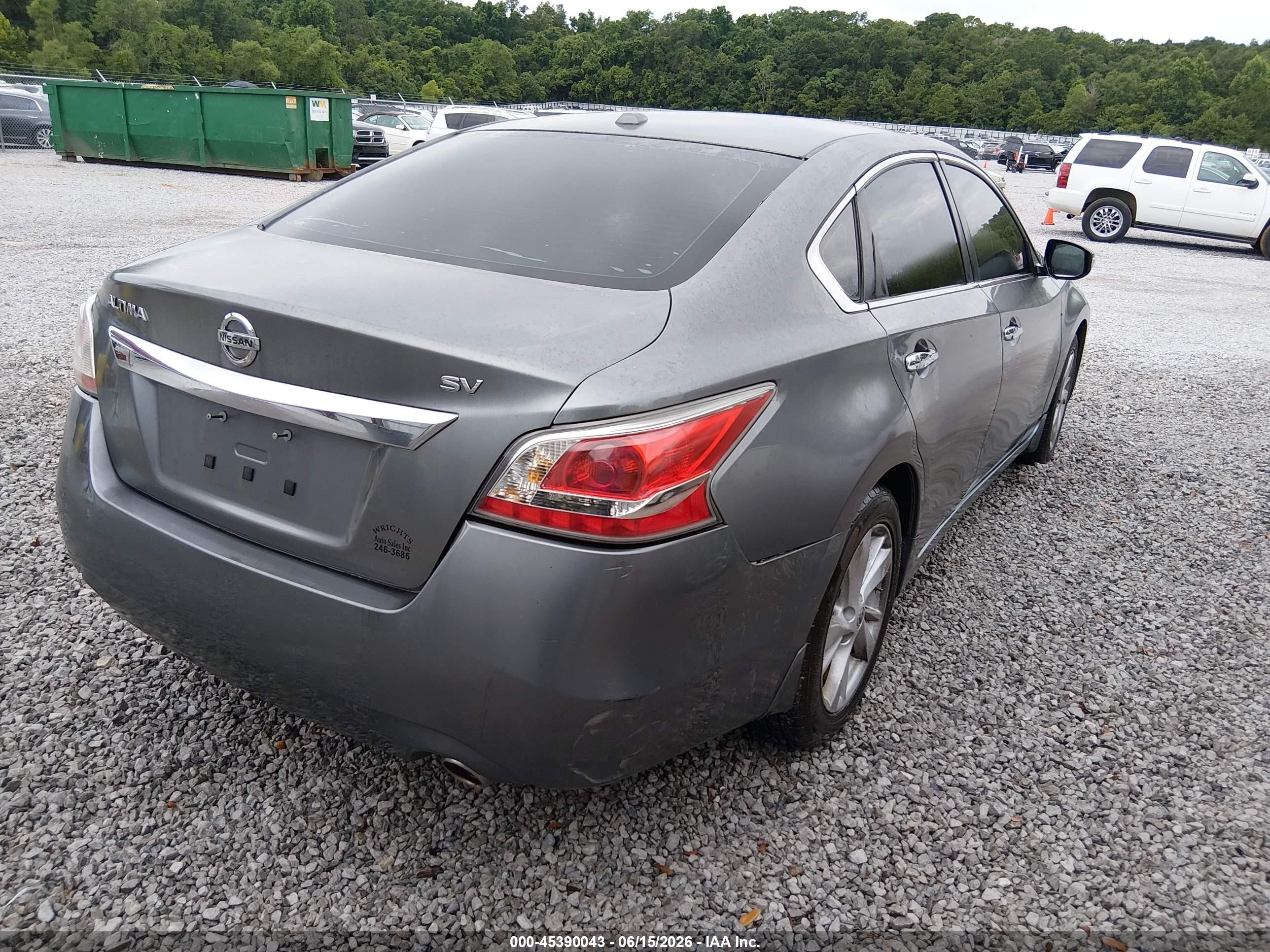 2015 Nissan Altima 2.5 Sv Gray vin: 1N4AL3AP1FC574810