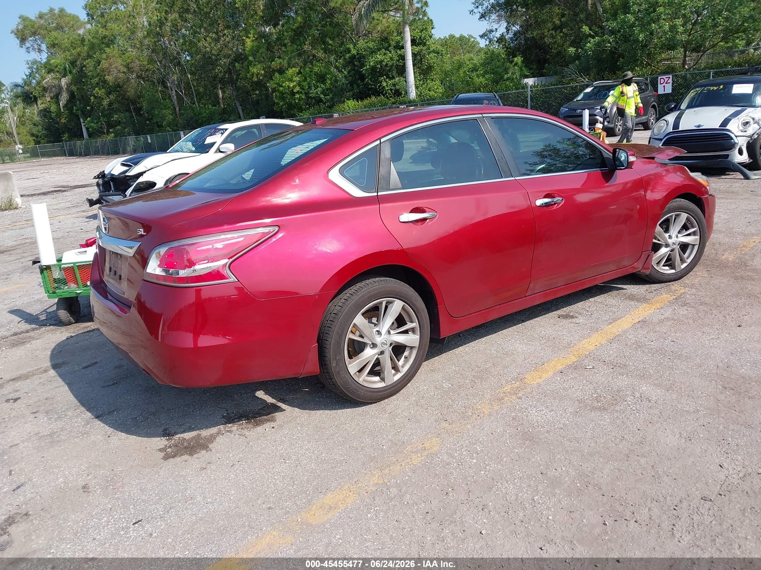 2015 Nissan Altima 2.5 Sl Red vin: 1N4AL3AP1FC594569