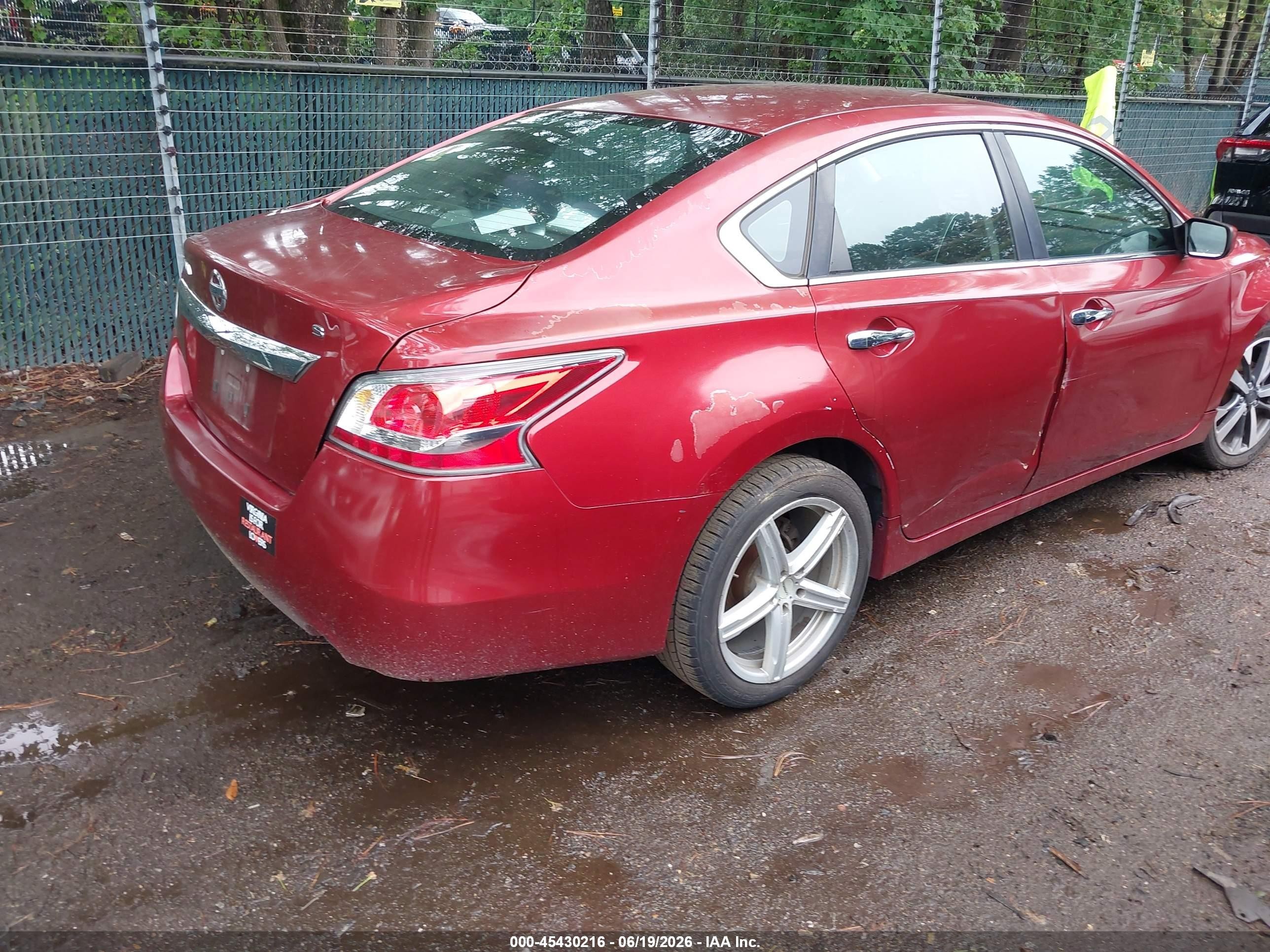 2015 Nissan Altima 2.5/2.5 S/2.5 Sl/2.5 Sv Red vin: 1N4AL3AP1FN301001