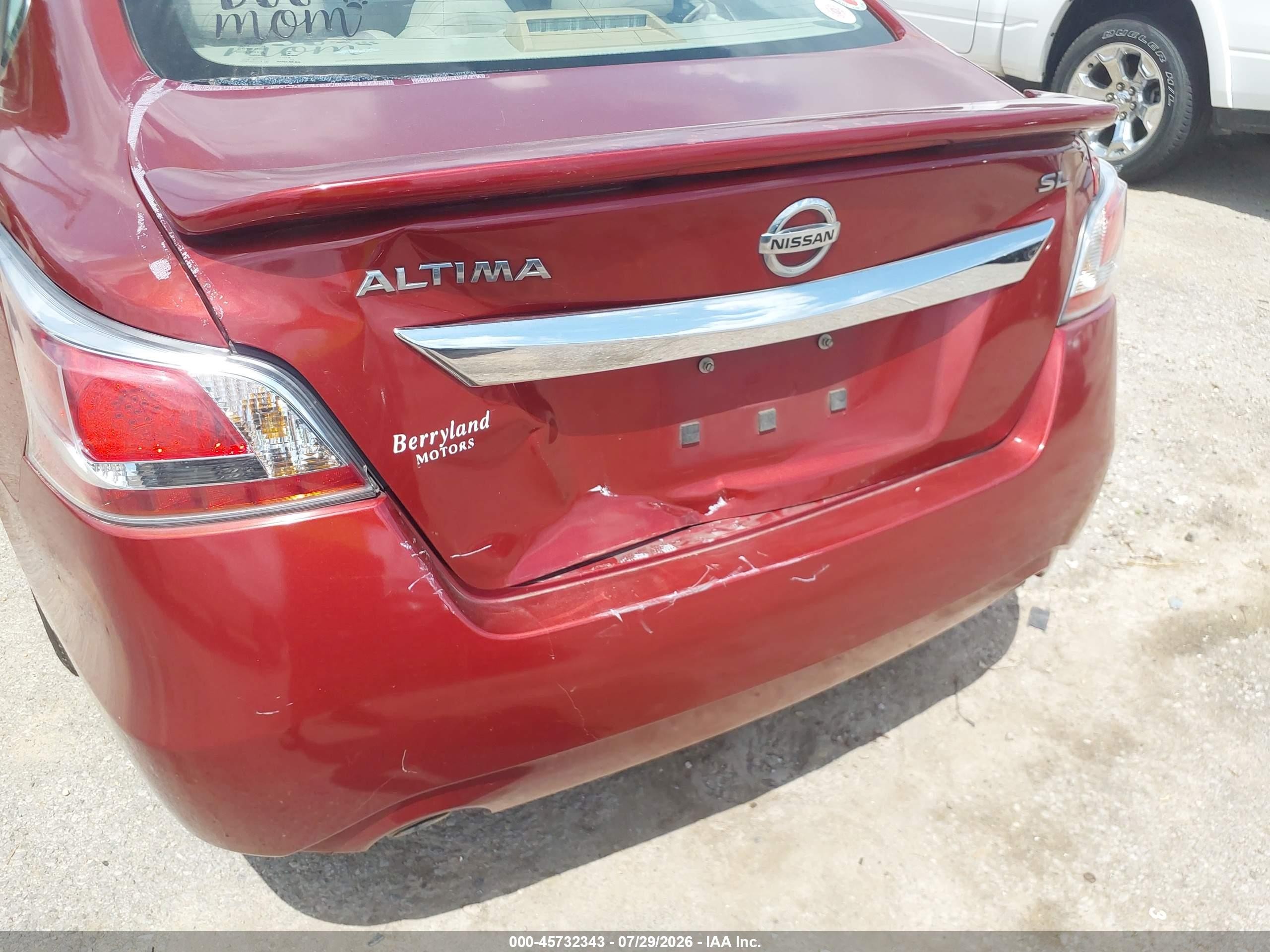 2015 Nissan Altima 2.5 Sl Red vin: 1N4AL3AP1FN865845
