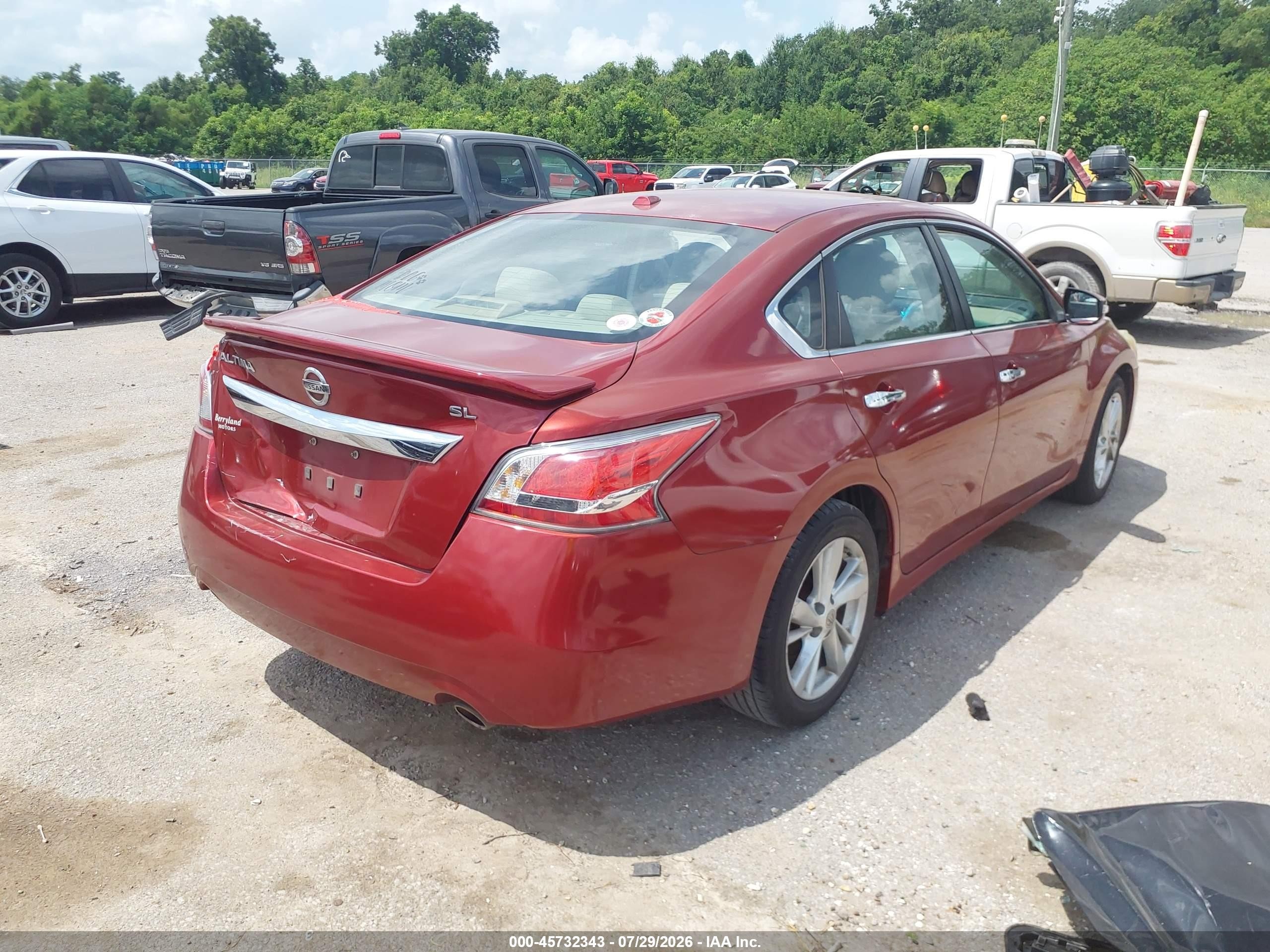 2015 Nissan Altima 2.5 Sl Red vin: 1N4AL3AP1FN865845