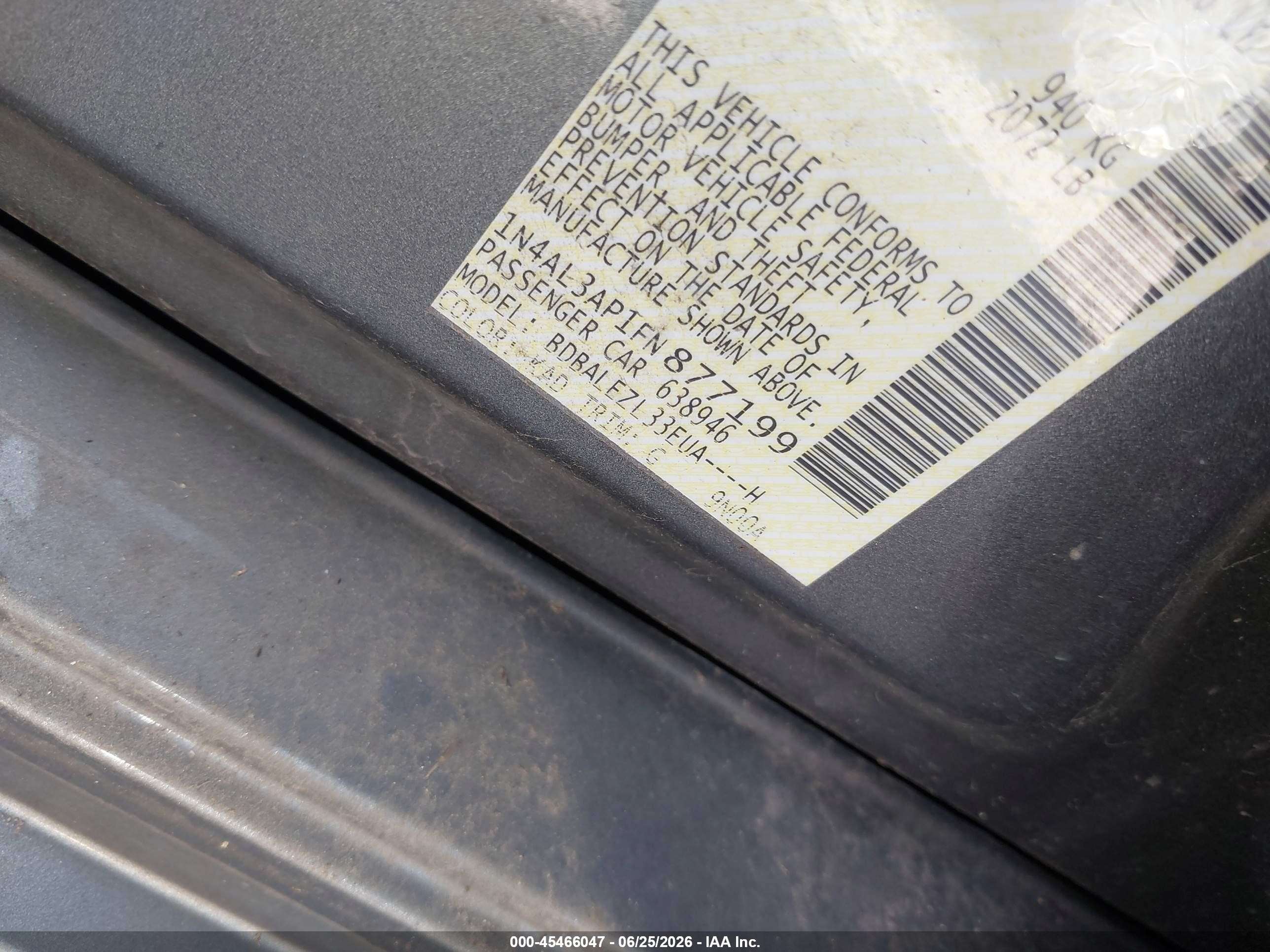2015 Nissan Altima 2.5 S Серый vin: 1N4AL3AP1FN877199
