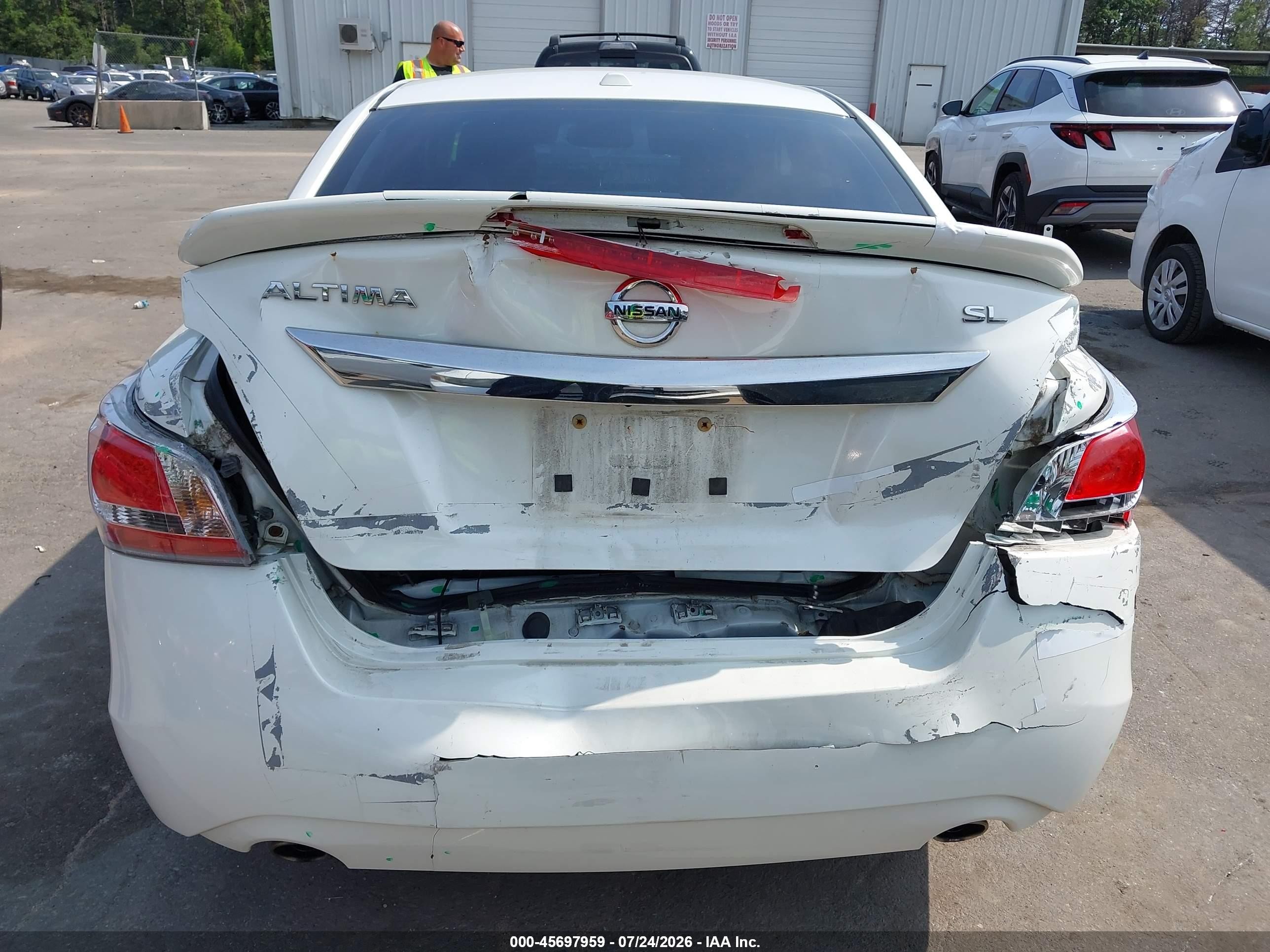 2015 Nissan Altima 2.5 Sl White vin: 1N4AL3AP1FN896934