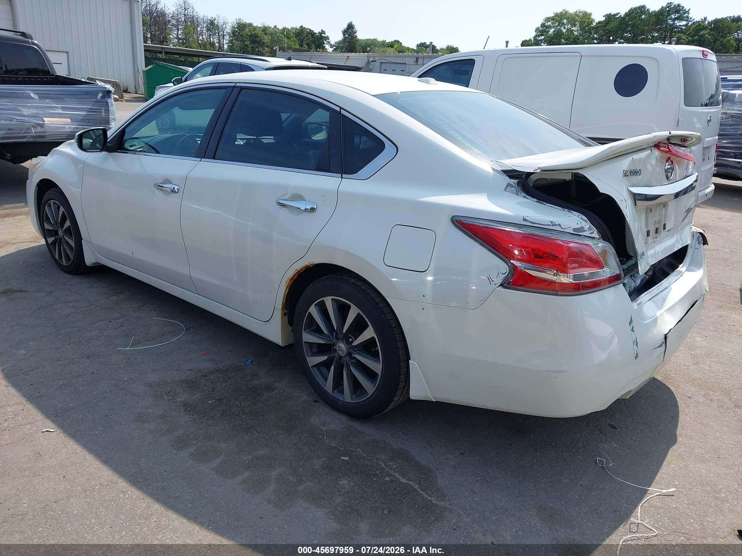 2015 Nissan Altima 2.5 Sl White vin: 1N4AL3AP1FN896934