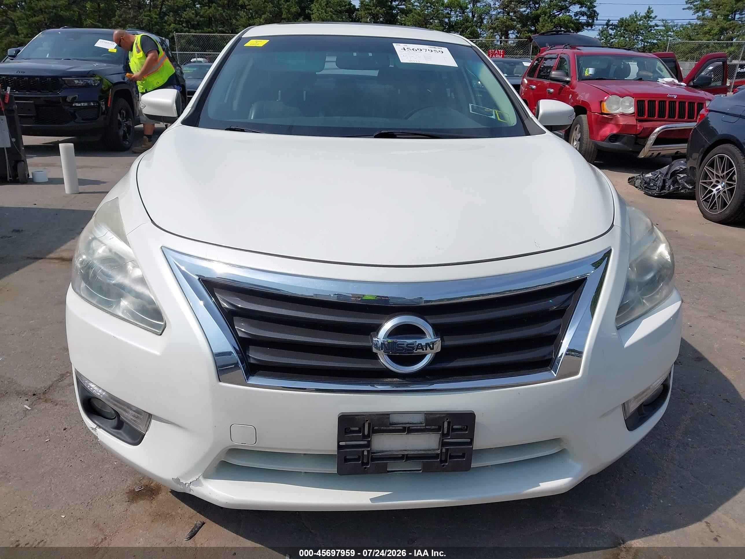 2015 Nissan Altima 2.5 Sl White vin: 1N4AL3AP1FN896934