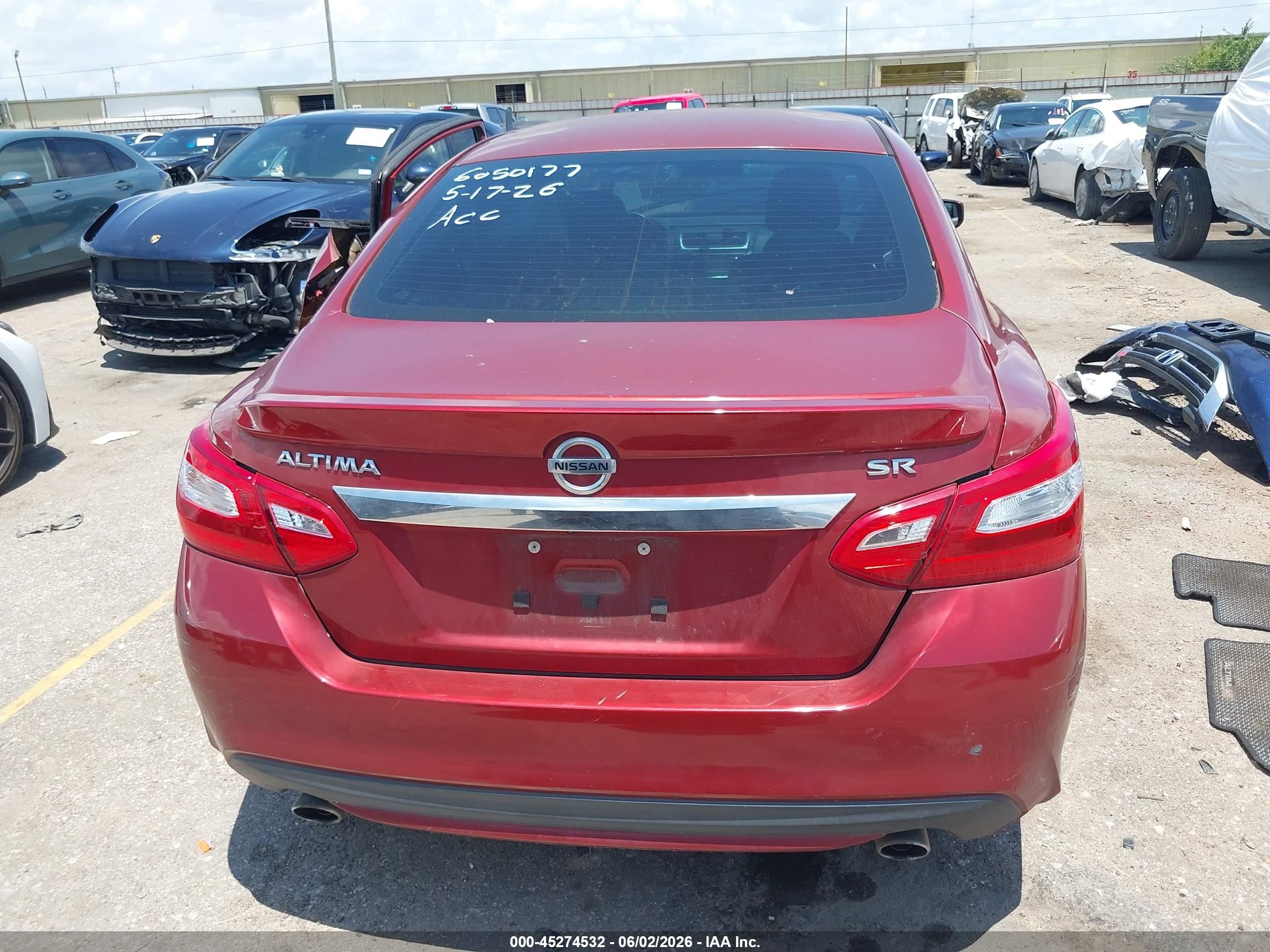 2016 Nissan Altima 2.5 Sr Red vin: 1N4AL3AP1GC190270