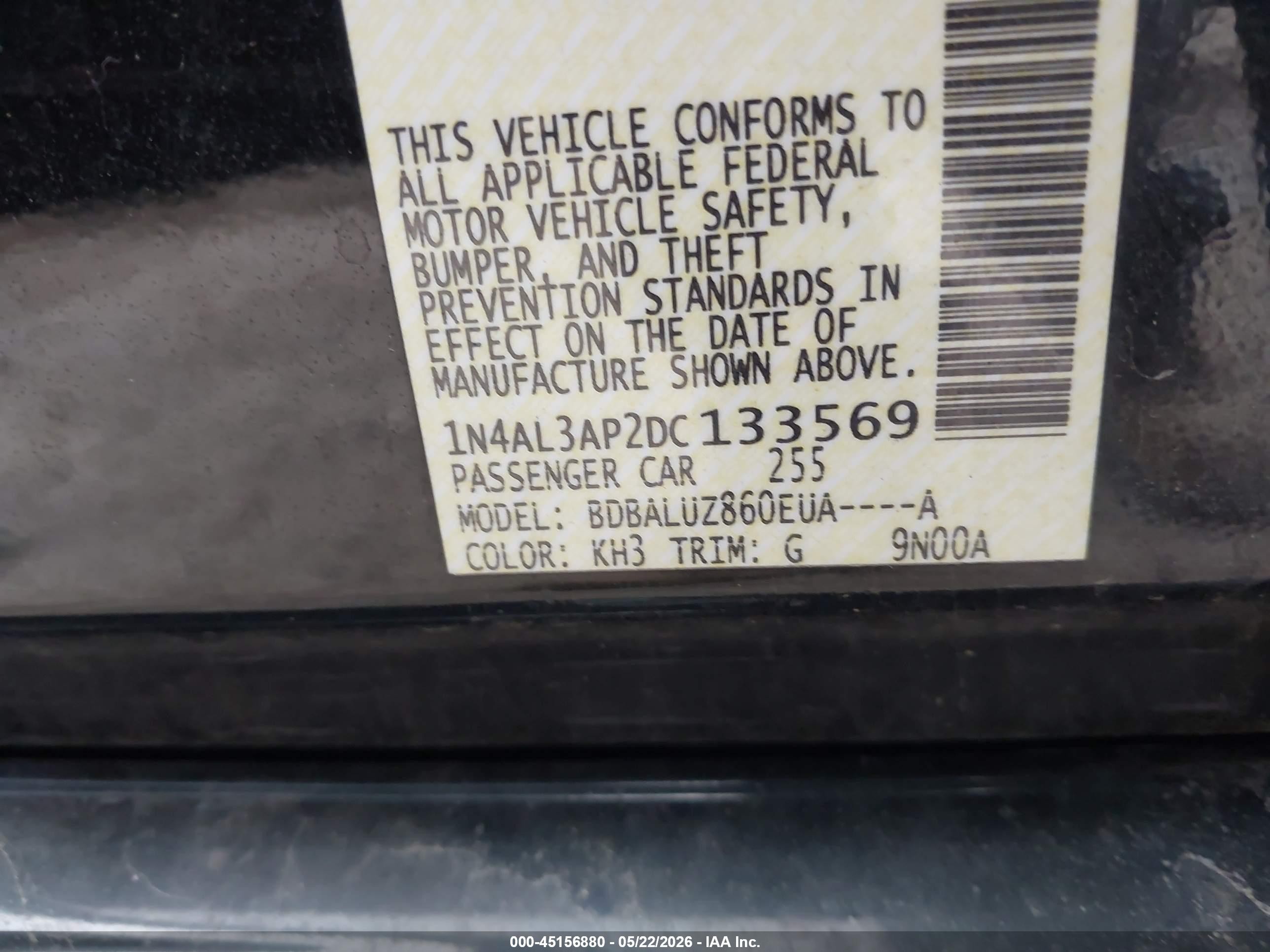 2013 Nissan Altima 2.5 Sv Black vin: 1N4AL3AP2DC133569