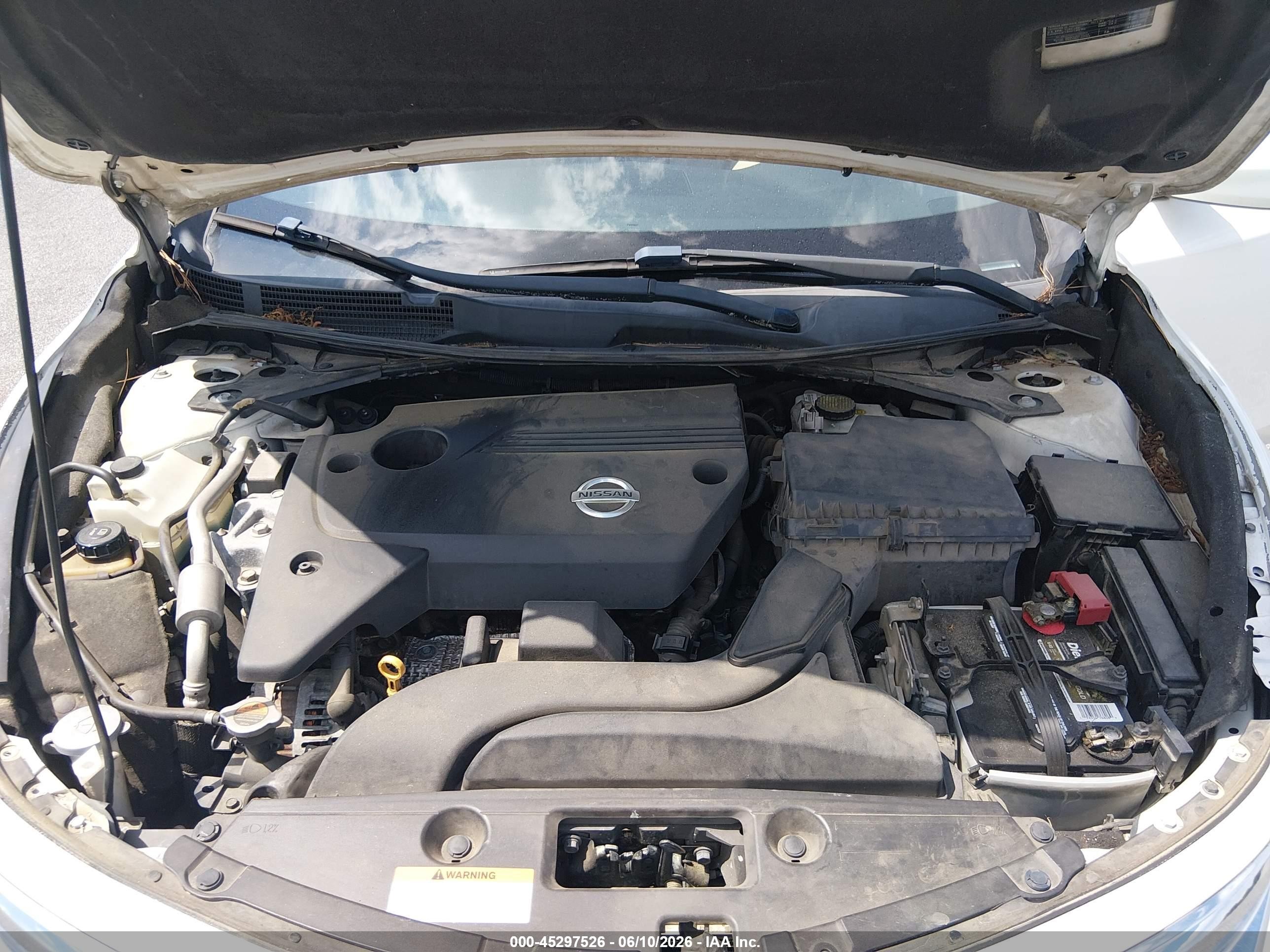 2013 Nissan Altima 2.5 Sv White vin: 1N4AL3AP2DC219769