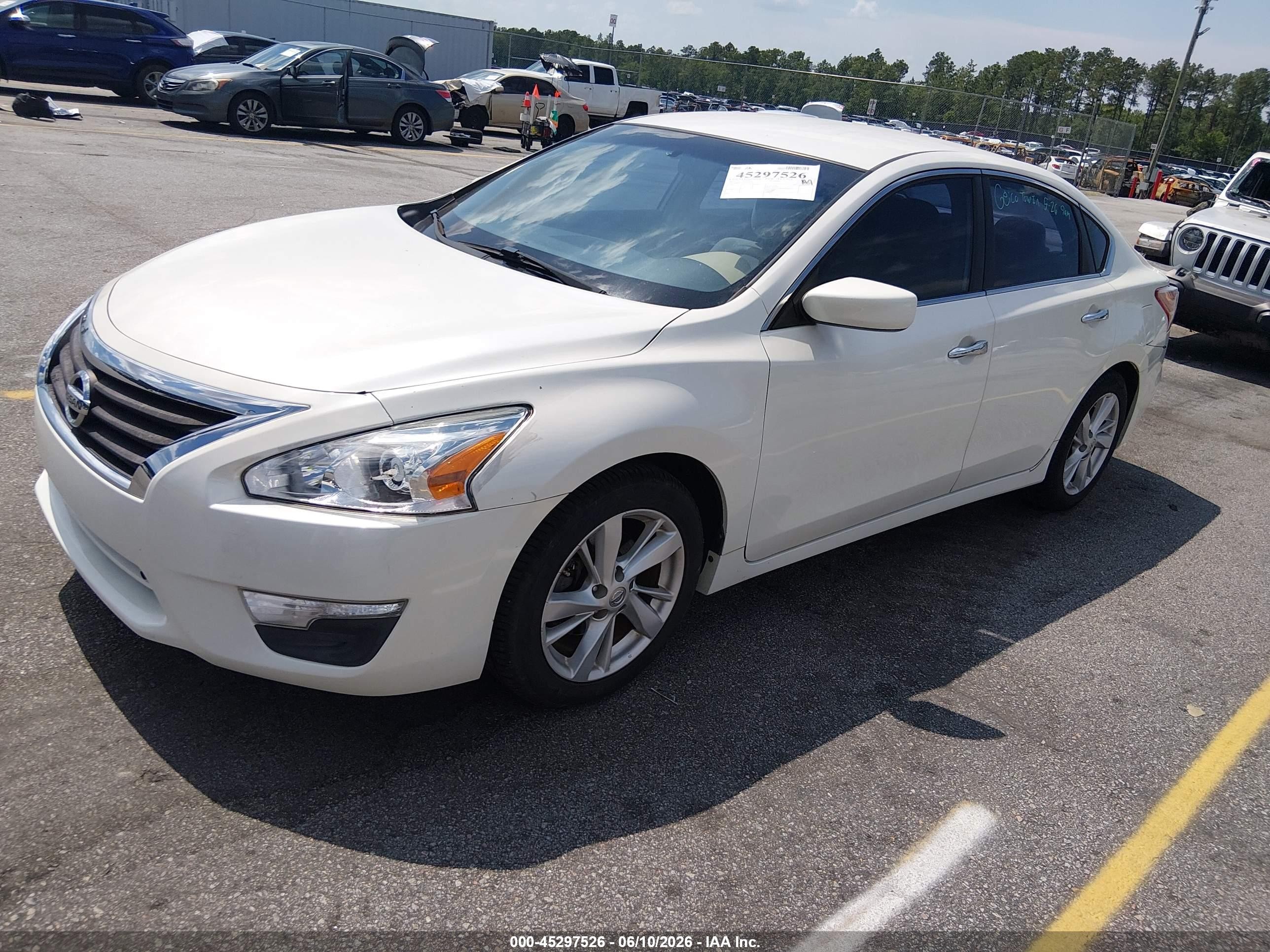 2013 Nissan Altima 2.5 Sv White vin: 1N4AL3AP2DC219769