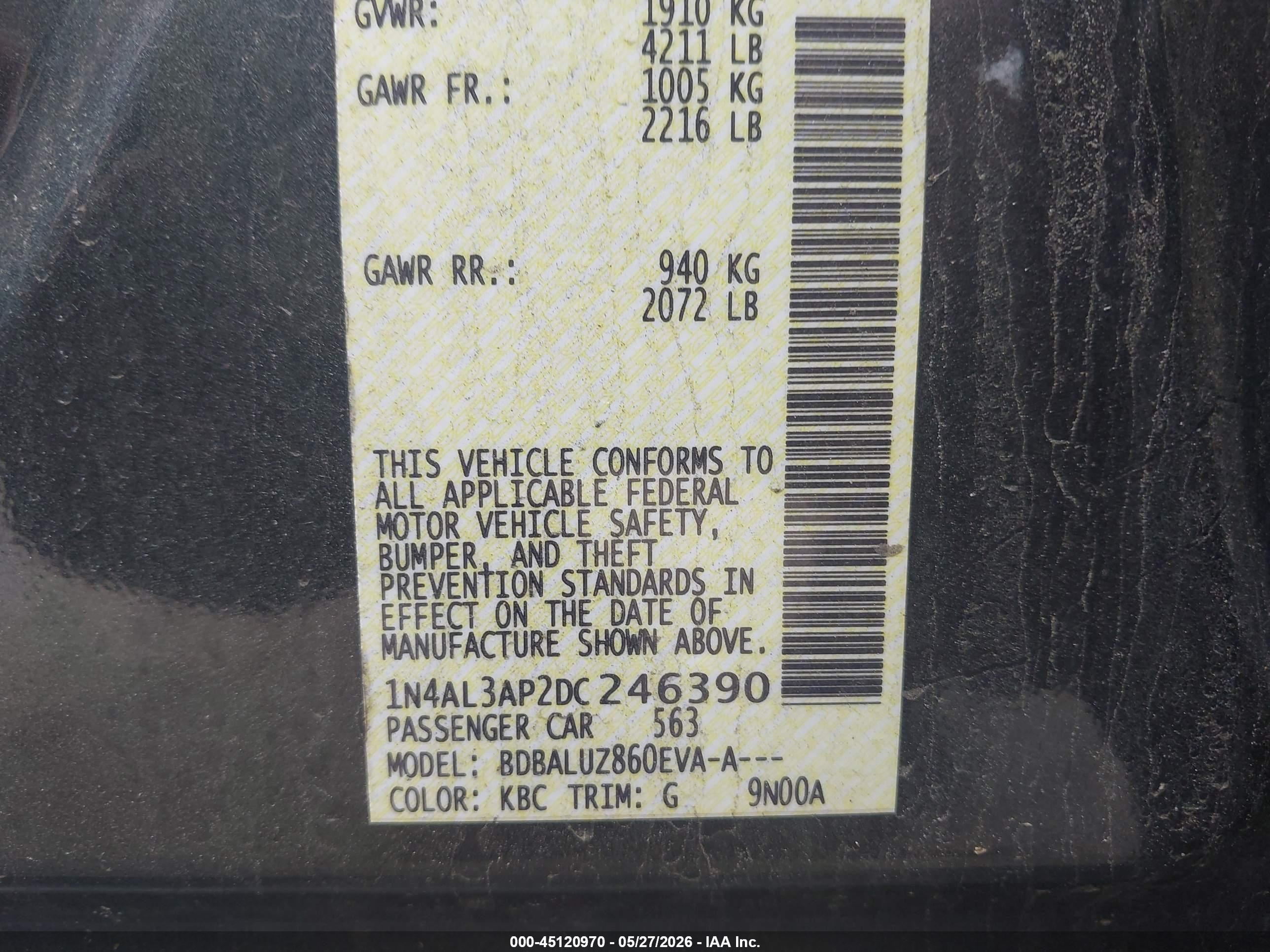 2013 Nissan Altima 2.5 Sv Gray vin: 1N4AL3AP2DC246390